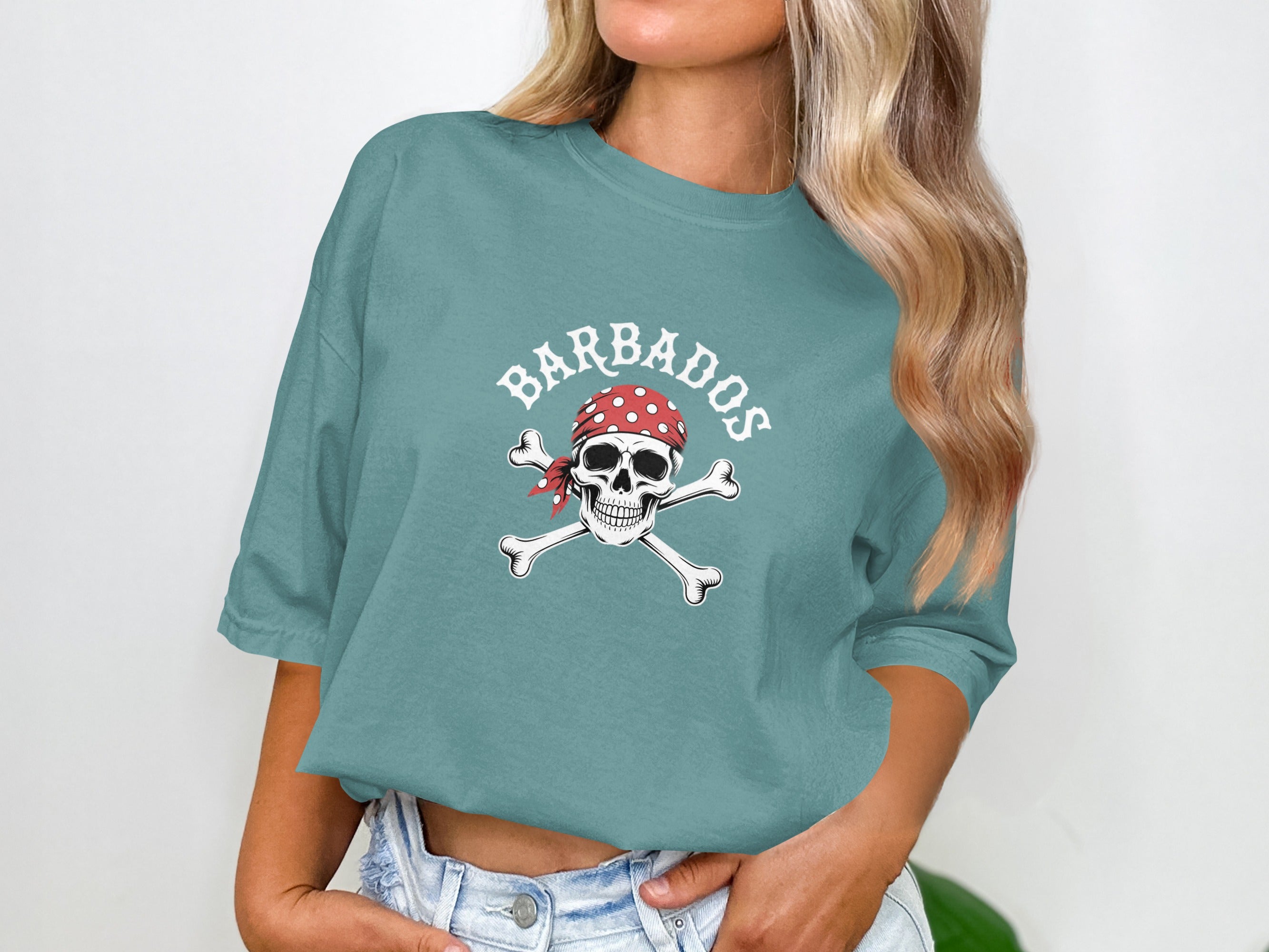 Barbados Skull and Crossbones Graphic T-Shirt product type