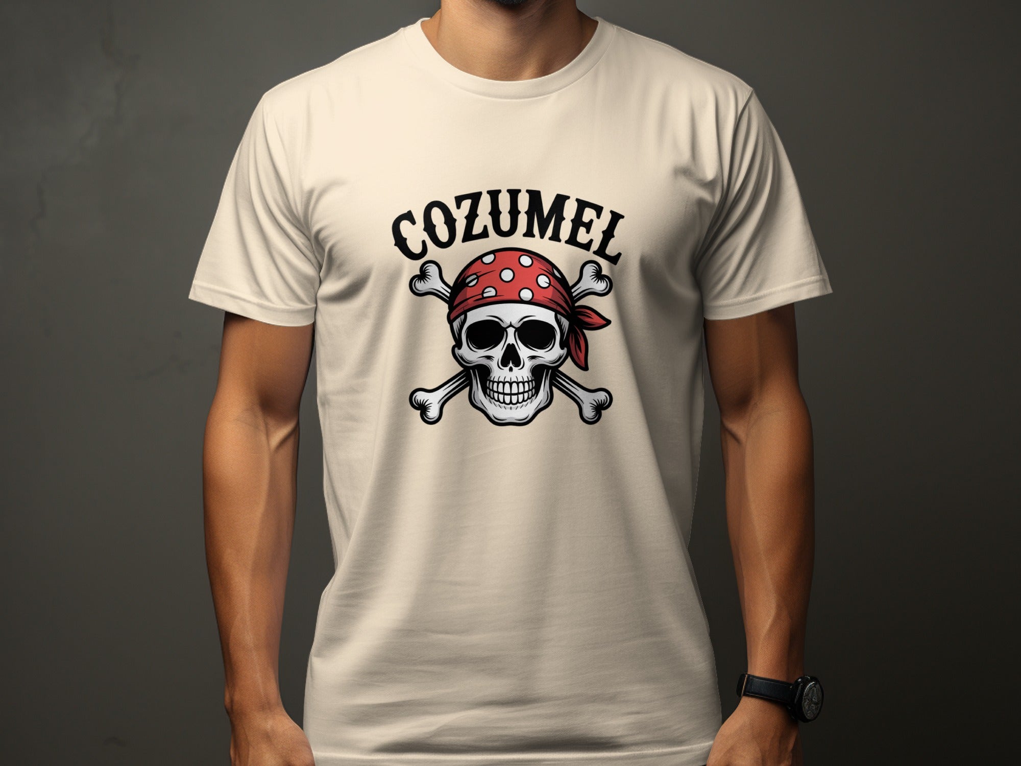 Cozumel Skull Crossbones Pirate Design T-shirt product