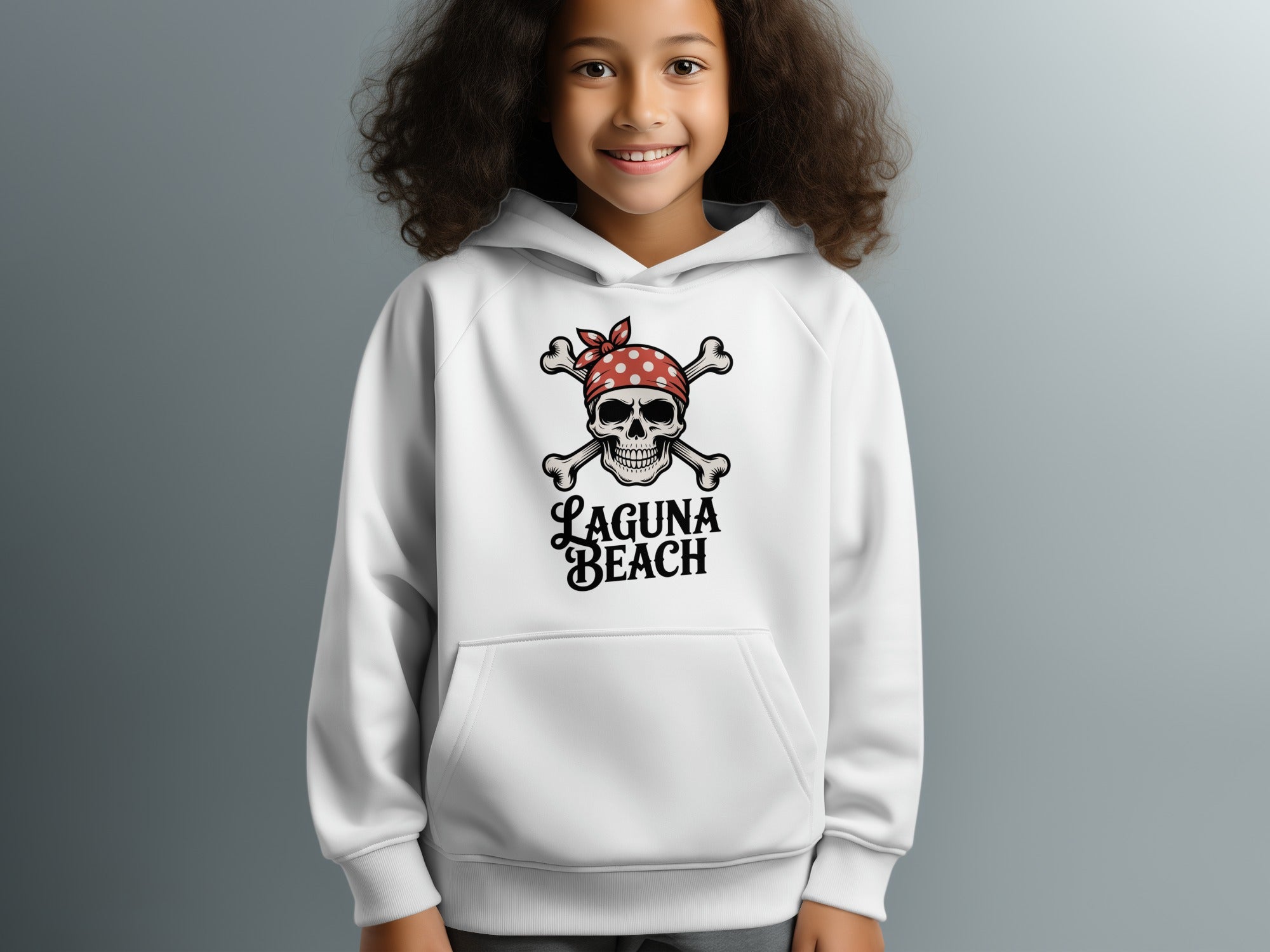 Laguna Beach Pirate Skull Design Hoodie product type