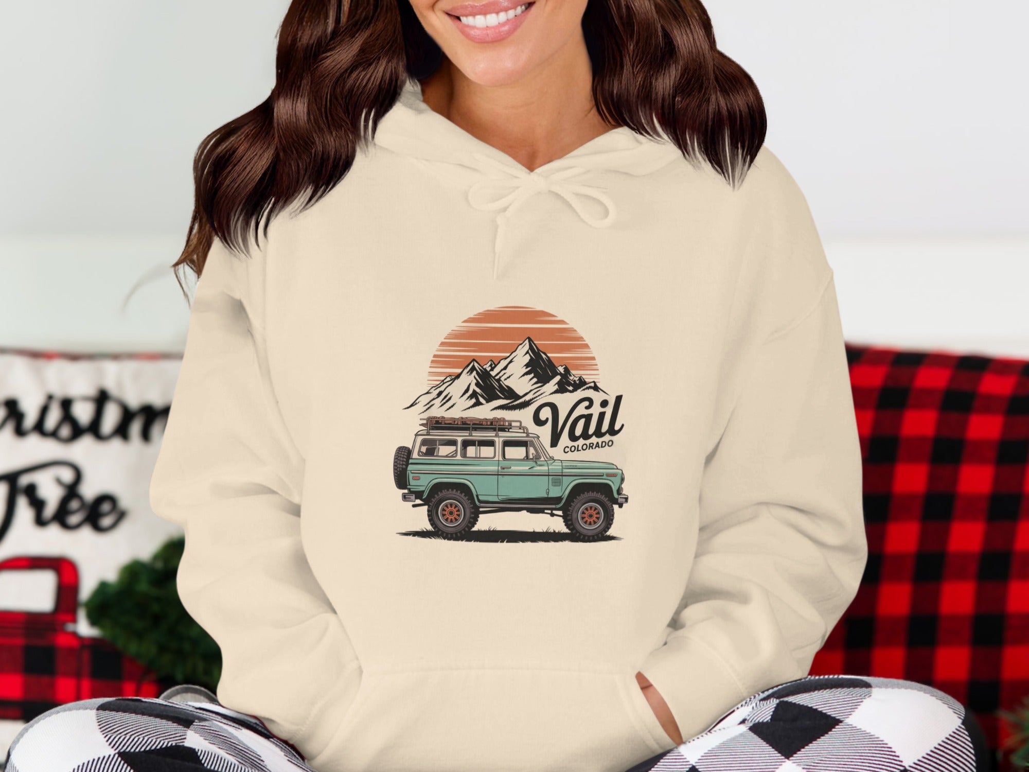Vail Colorado Vintage Car Graphic Hoodie product