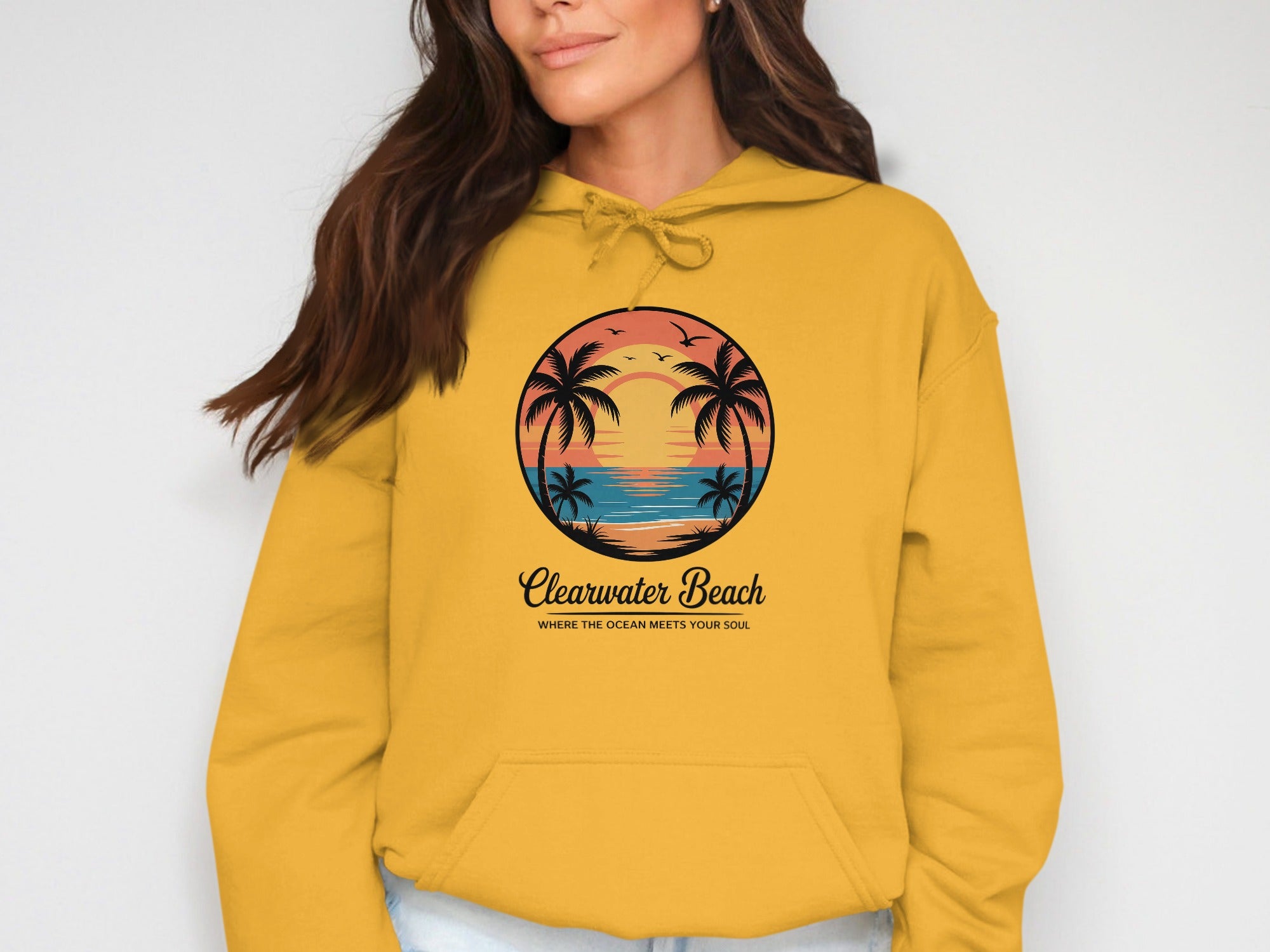 Clearwater Beach Hoodie Featuring Sunset Design product