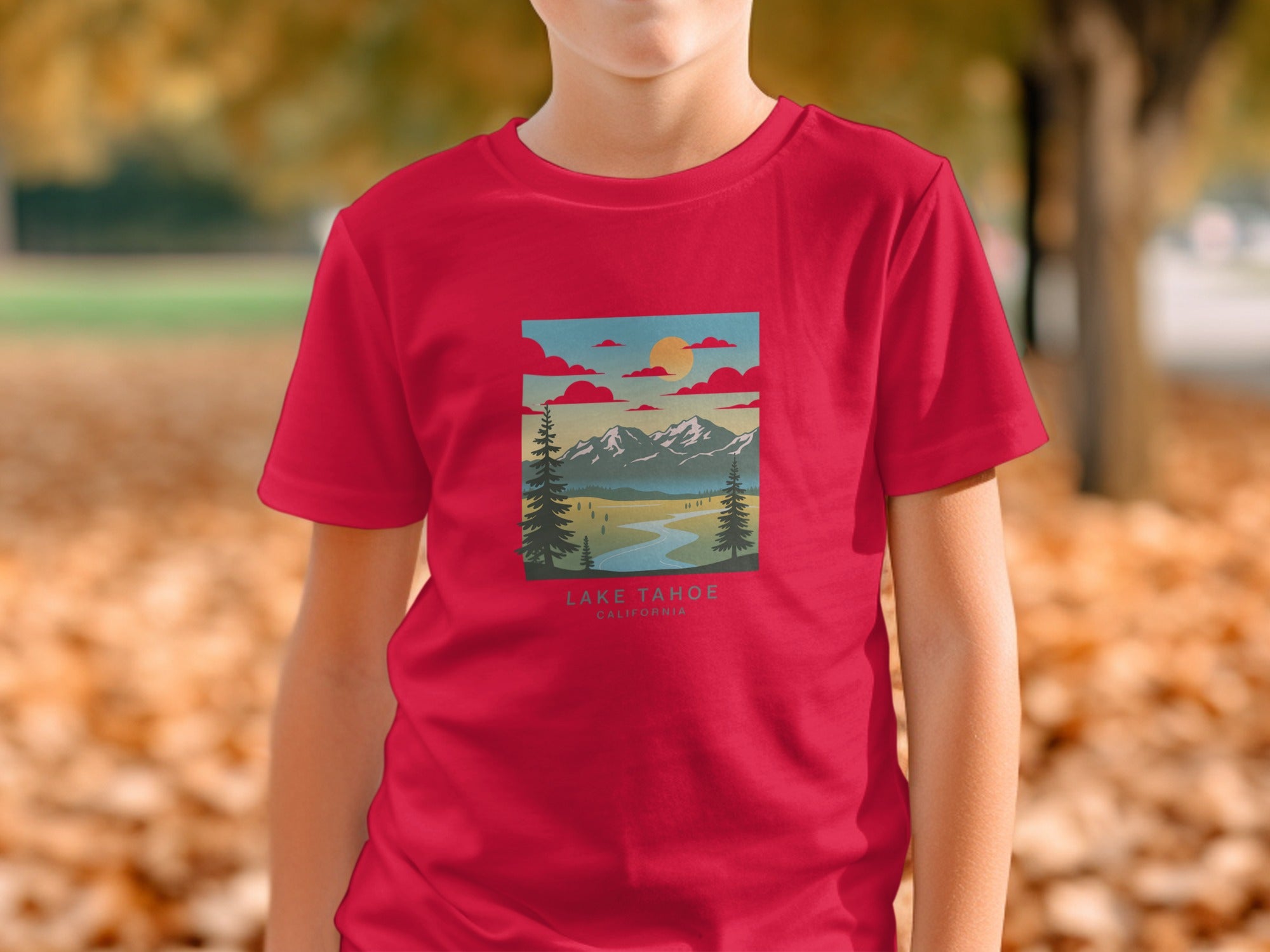 Scenic Lake Tahoe California Graphic T-Shirt