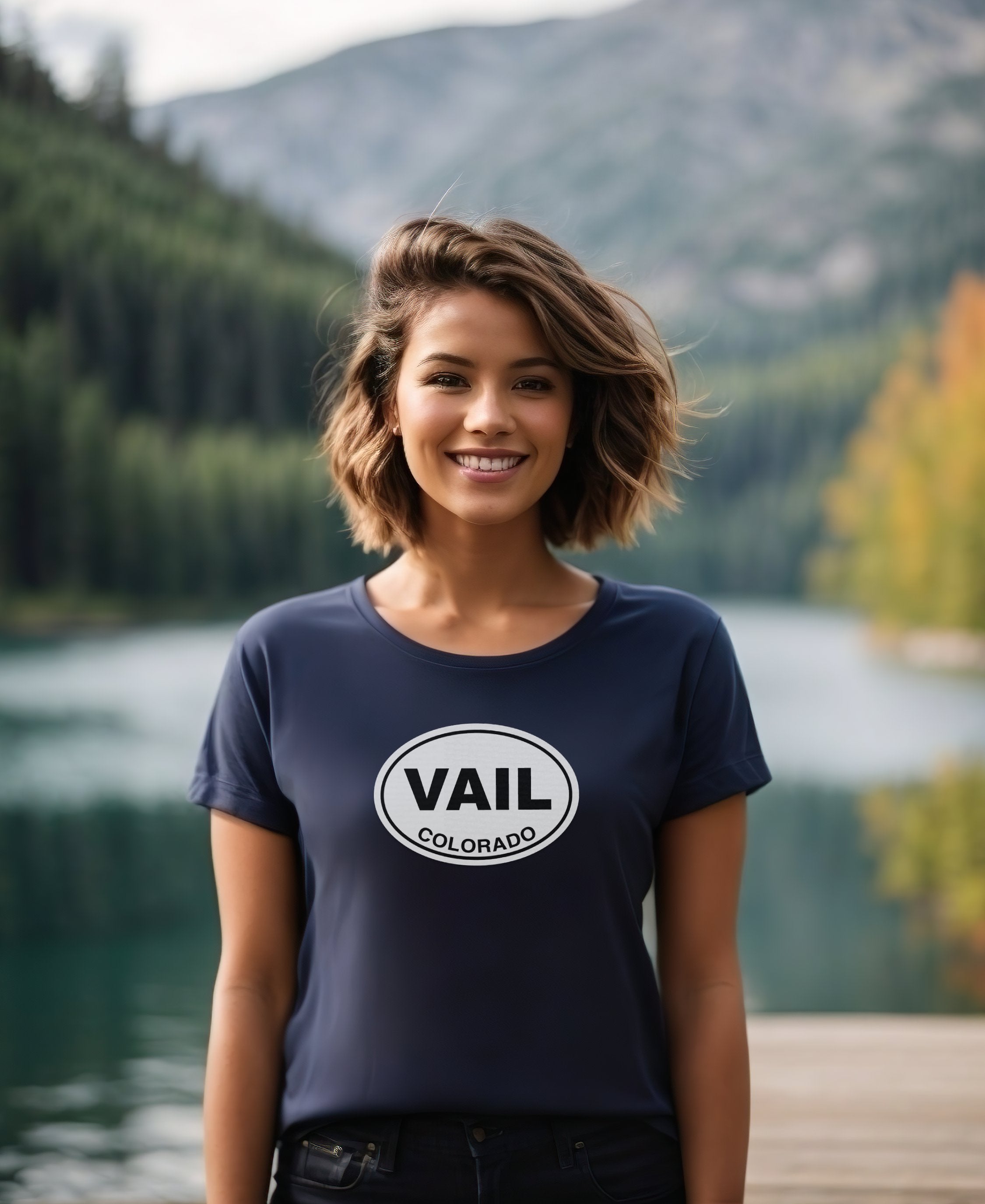 Vail ski slopes, après-ski fun, Vail Snow Days womens t-shirt