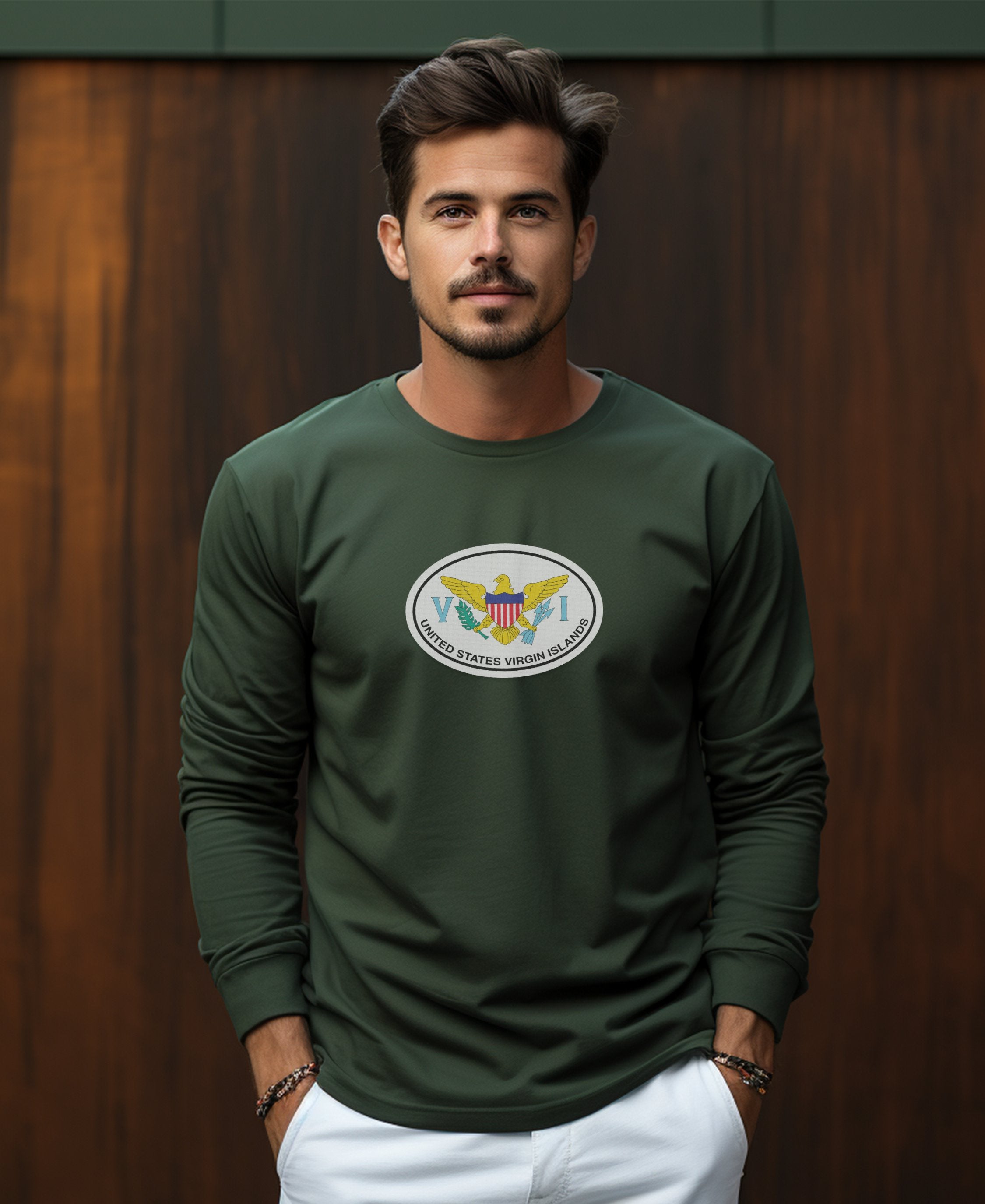 USVI Carnival Celebrations and Caribbean Island Life Mens Long Sleeve T Shirt