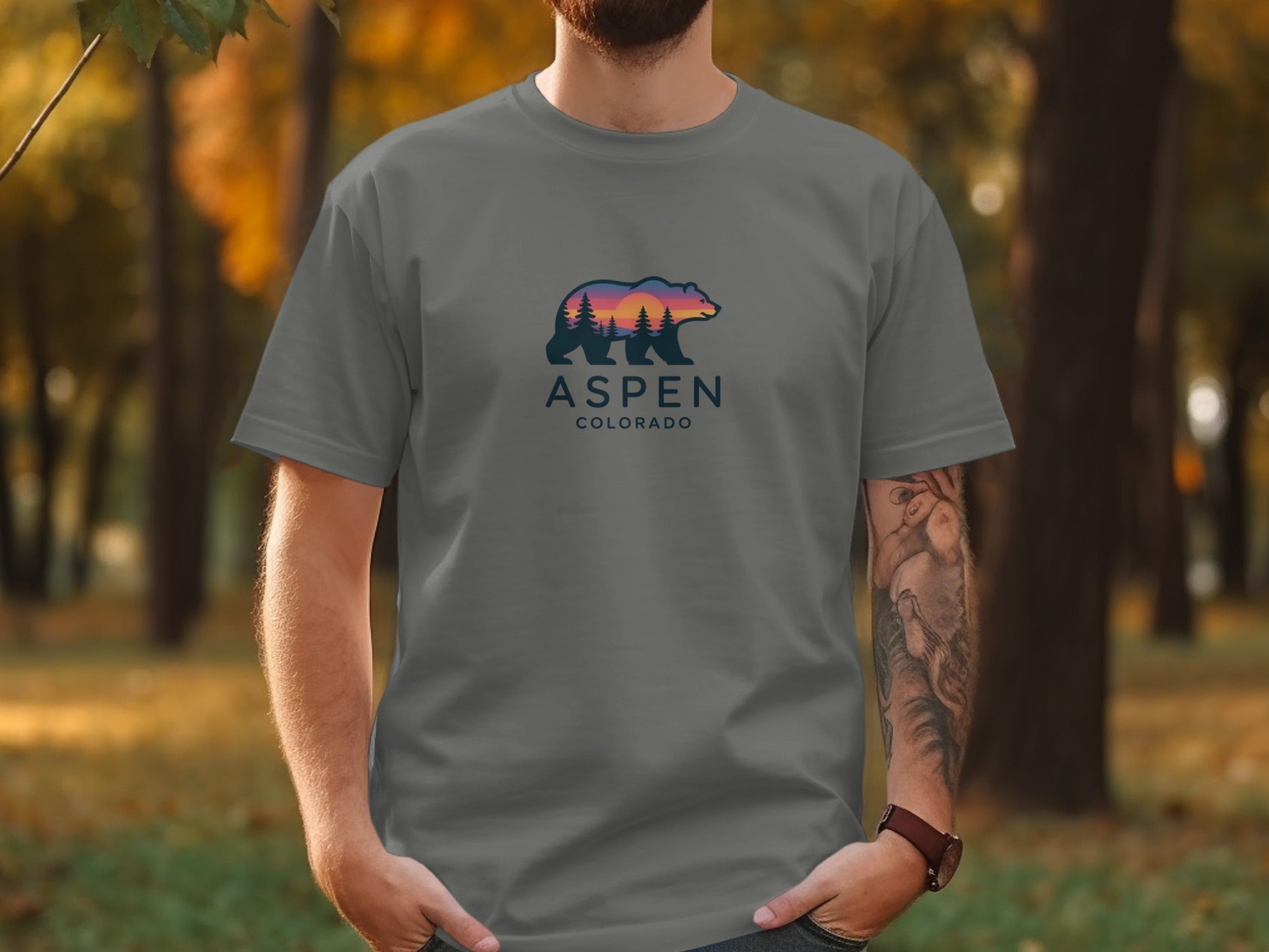 Aspen Colorado Bear Nature Graphic Tee product