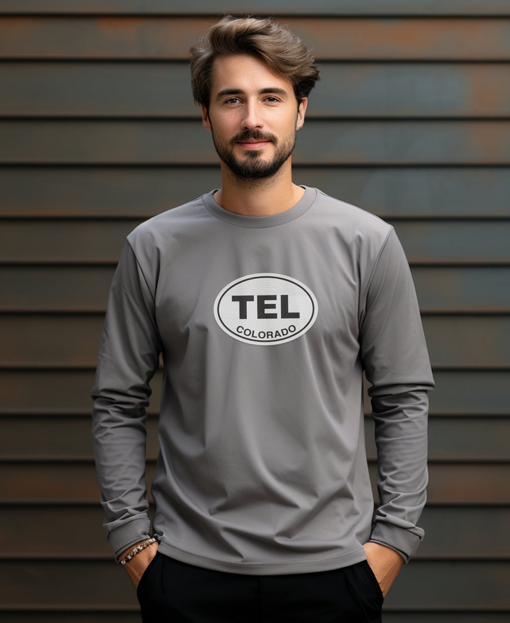 Telluride Mens Long Sleeve T Shirt Mountain Town and Hiking Trails