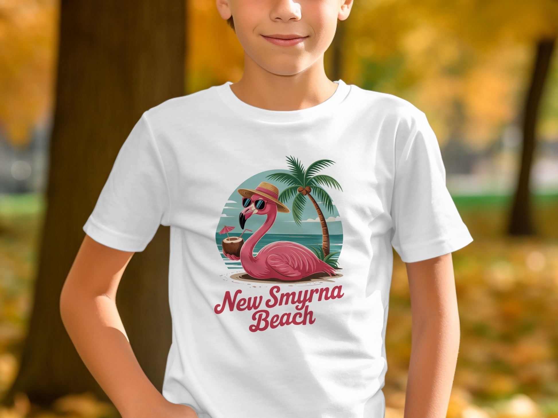 New Smyrna Beach Pink Flamingo Graphic Tee product