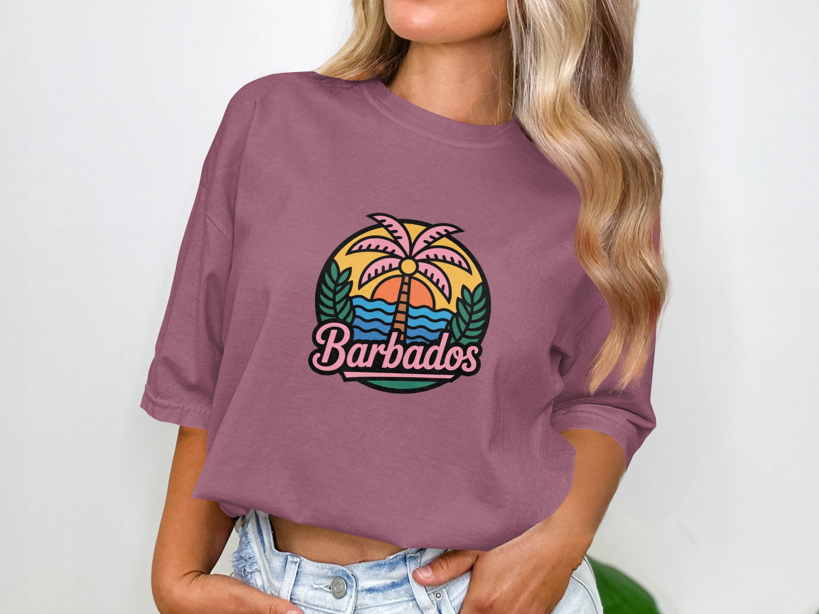 Barbados Palm Tree Graphic Casual Tee product