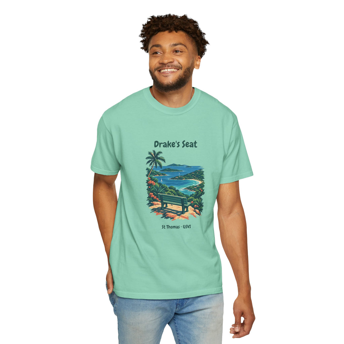 Drake's Seat St. Thomas USVI Comfort Colors 1717 T-Shirt
