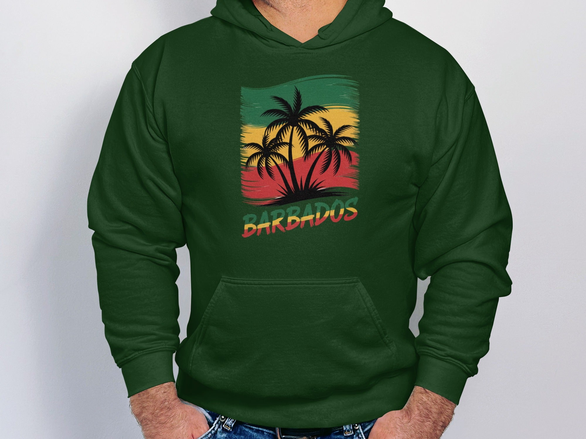 Barbados Beach Vibes Palm Trees Hoodie product