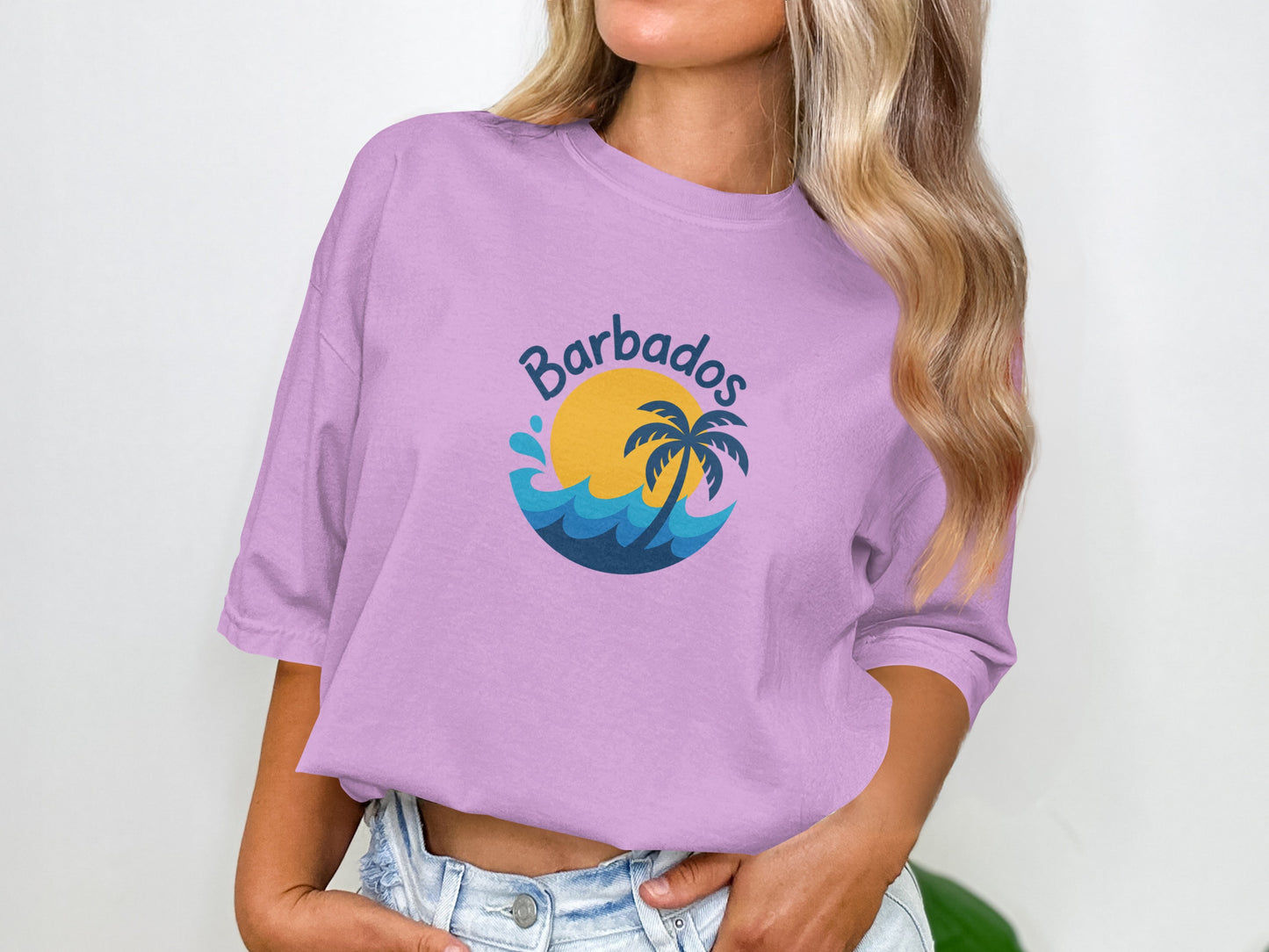 Barbados Tropical Palm Sunset Graphic T-Shirt product type