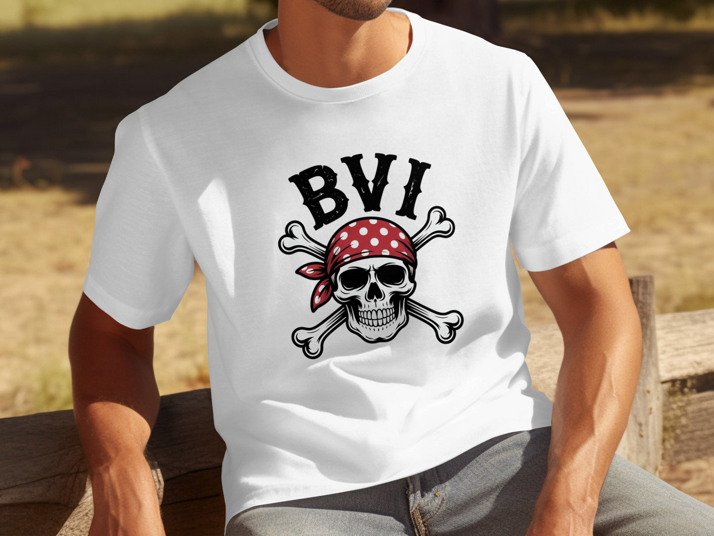 BVI Skull and Crossbones Pirate Design T-shirt product
