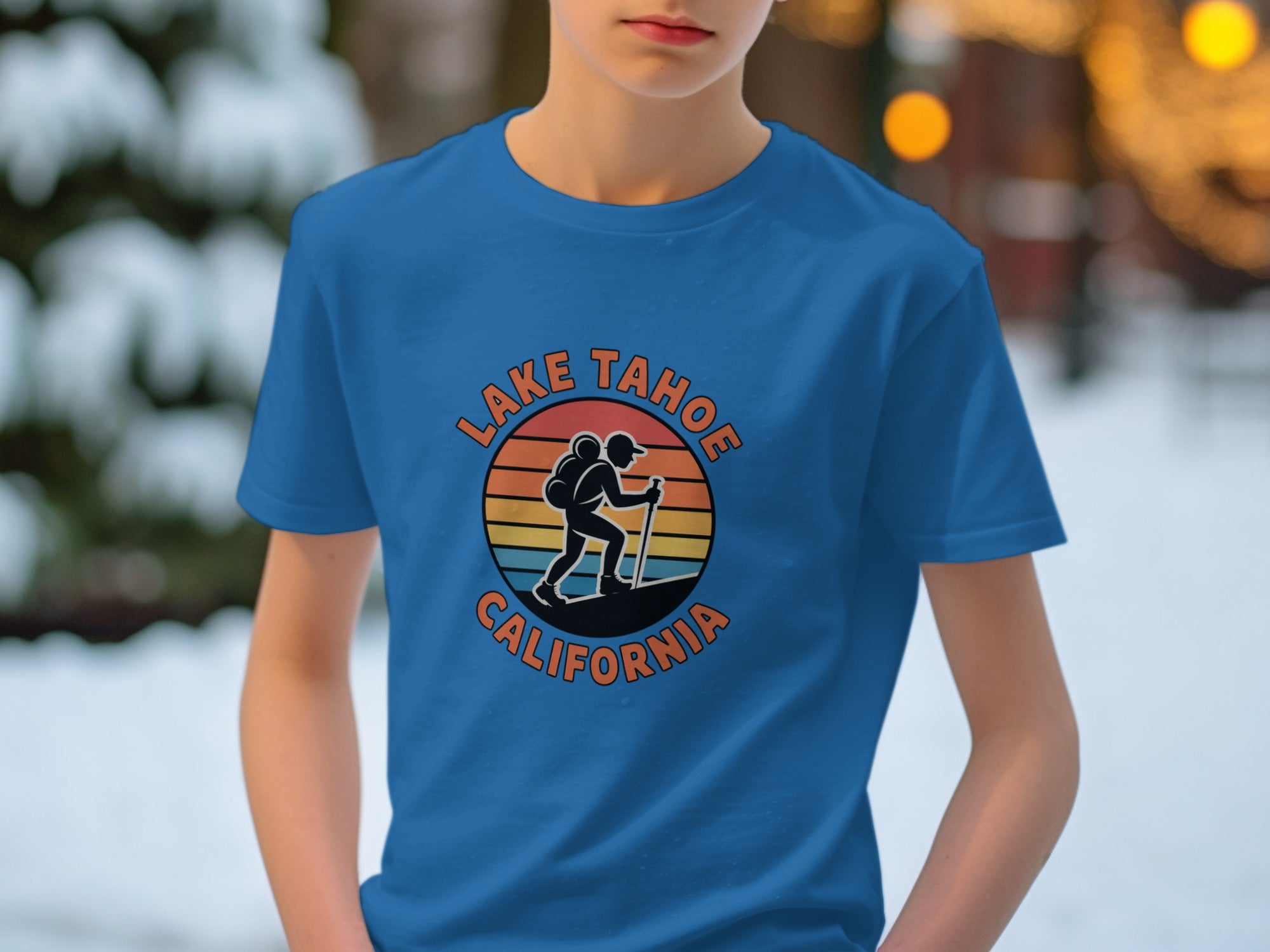 Lake Tahoe California Hiking Graphic T-Shirt