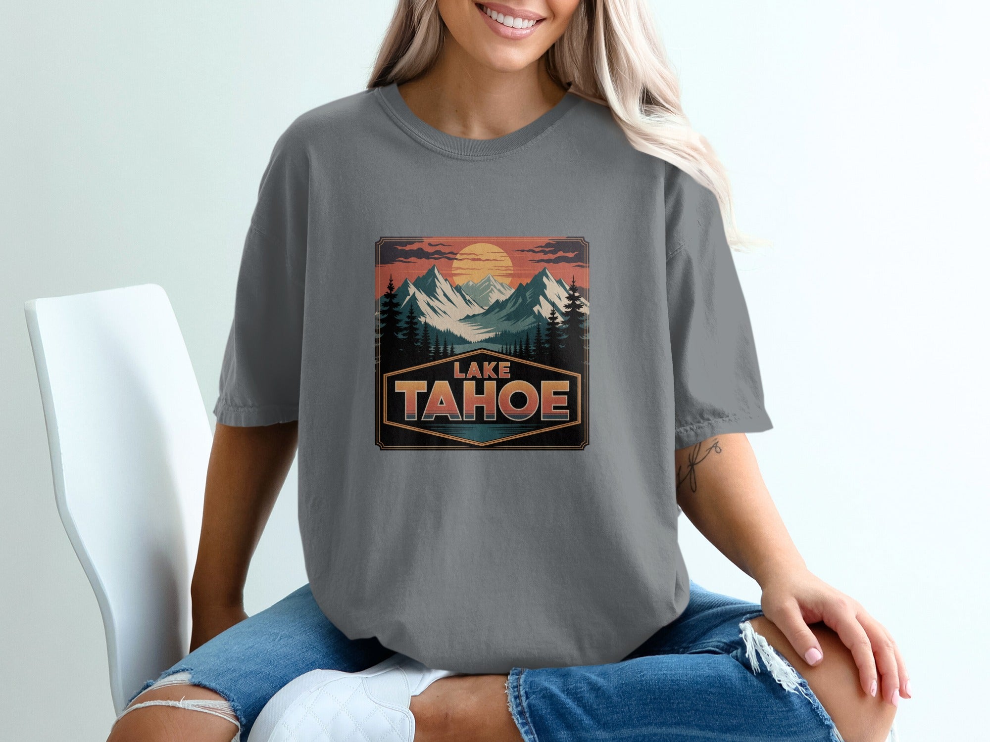 Lake Tahoe Scenic Graphic Tee Shirt product type