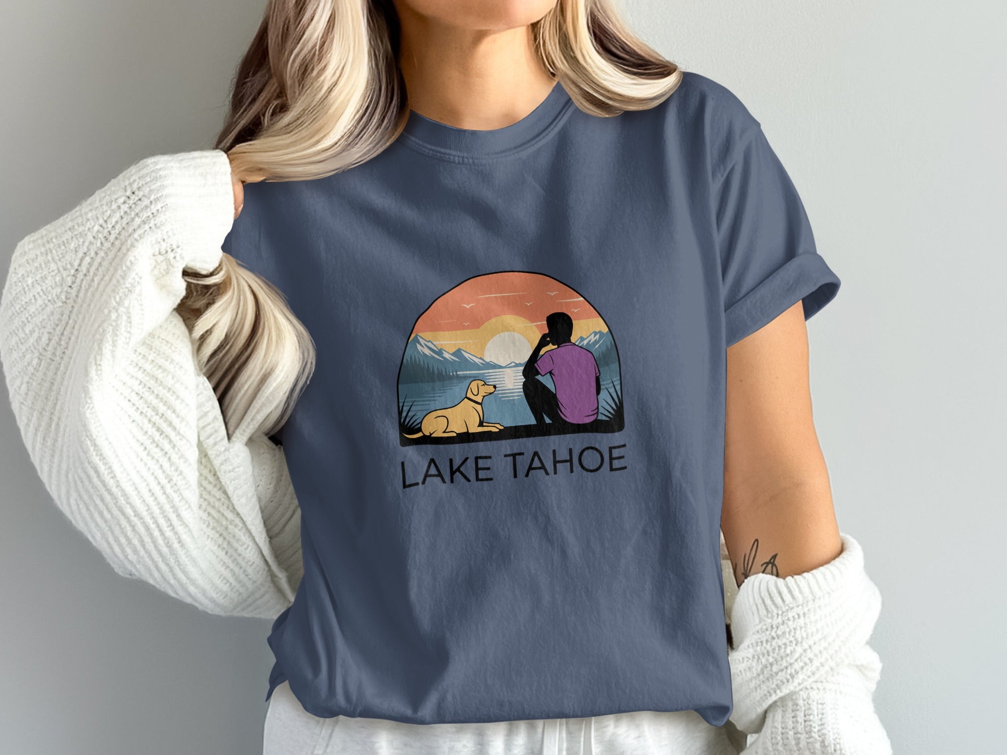 Cozy Scenic Lake Tahoe Graphic T-Shirt product type