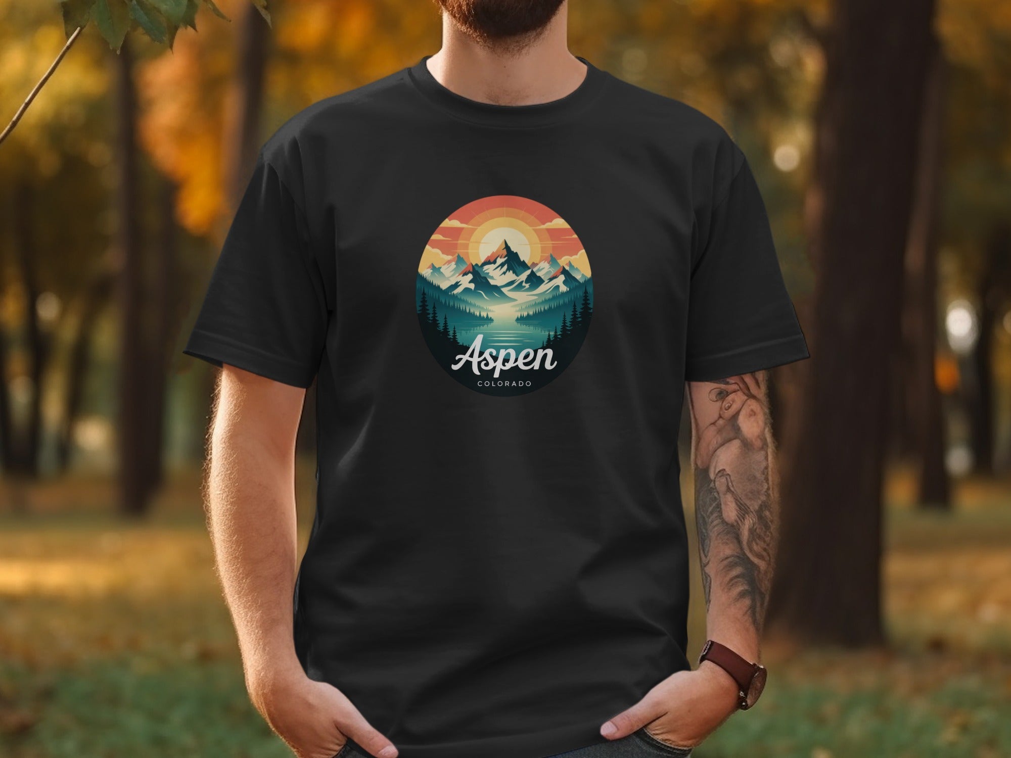 Aspen Colorado Mountain Scene Graphic Tee product
