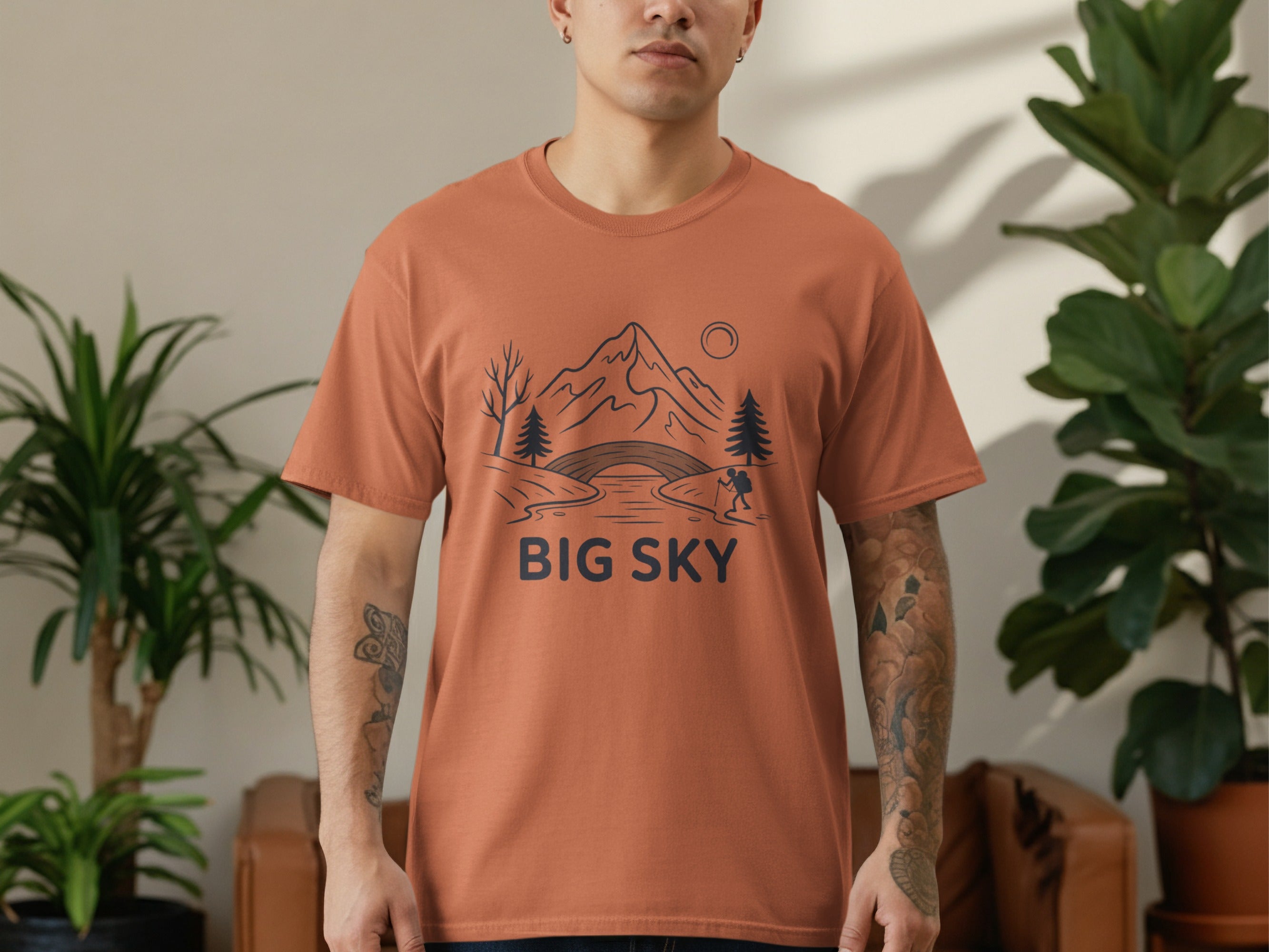 Big Sky Mountain River Graphic T-Shirt product