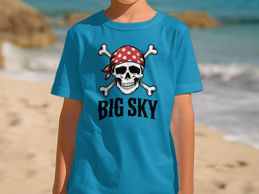 Big Sky Pirate Skull and Crossbones T-Shirt product