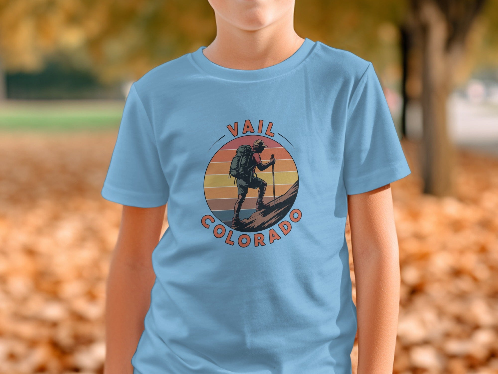 Vail Colorado Hiker Design Short Sleeve Shirt product