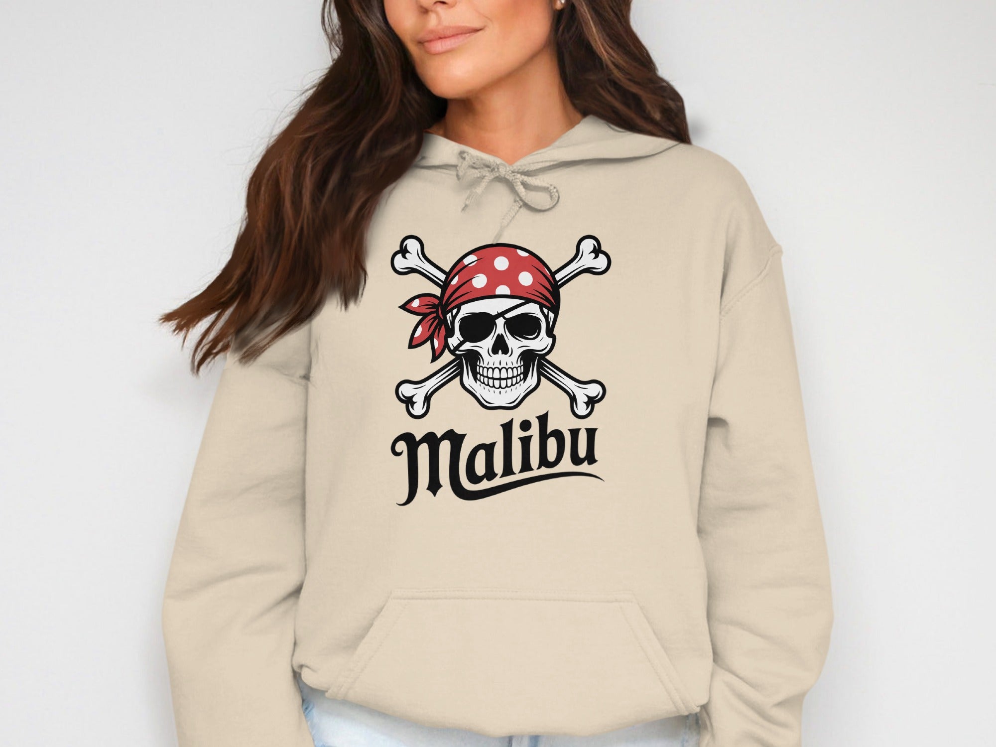 Malibu Skull Pirate Design Hoodie product type