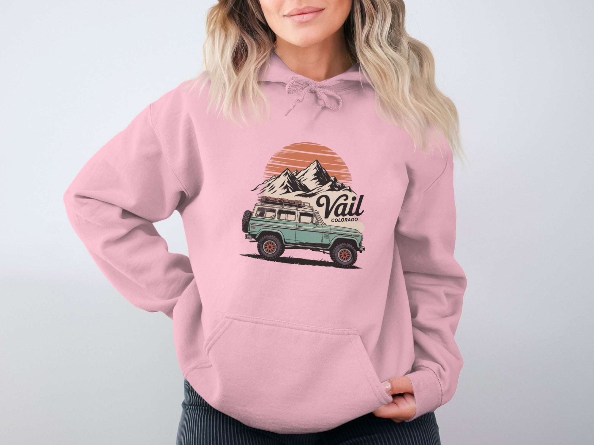 Vail Colorado Mountains Graphic Print Hoodie product