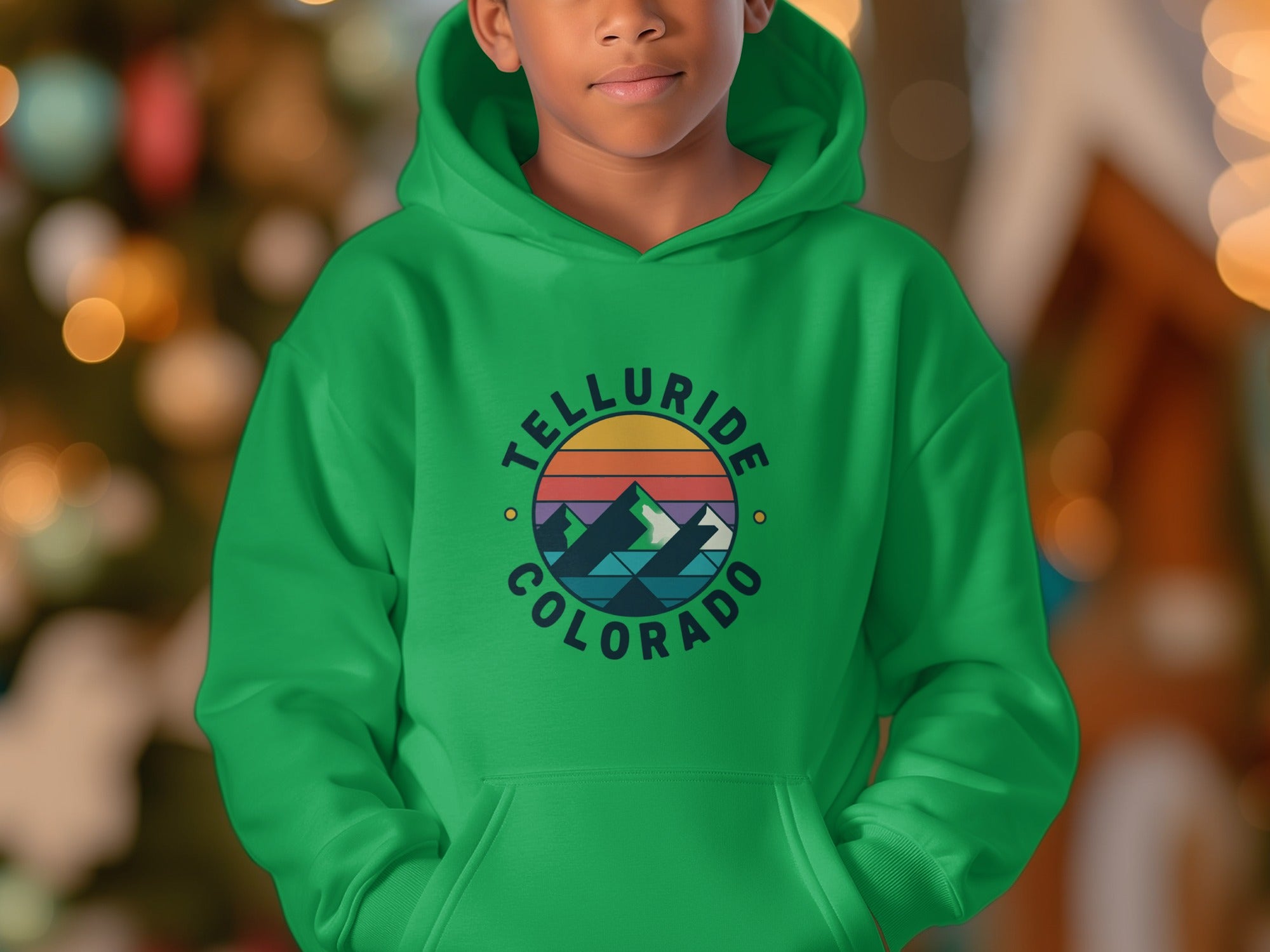 Telluride Colorado Green Hoodie Toddler Youth Adult