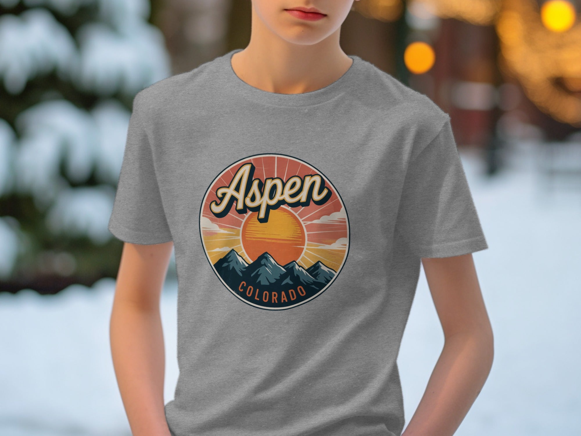 Aspen Colorado Sunset Mountains T-shirt