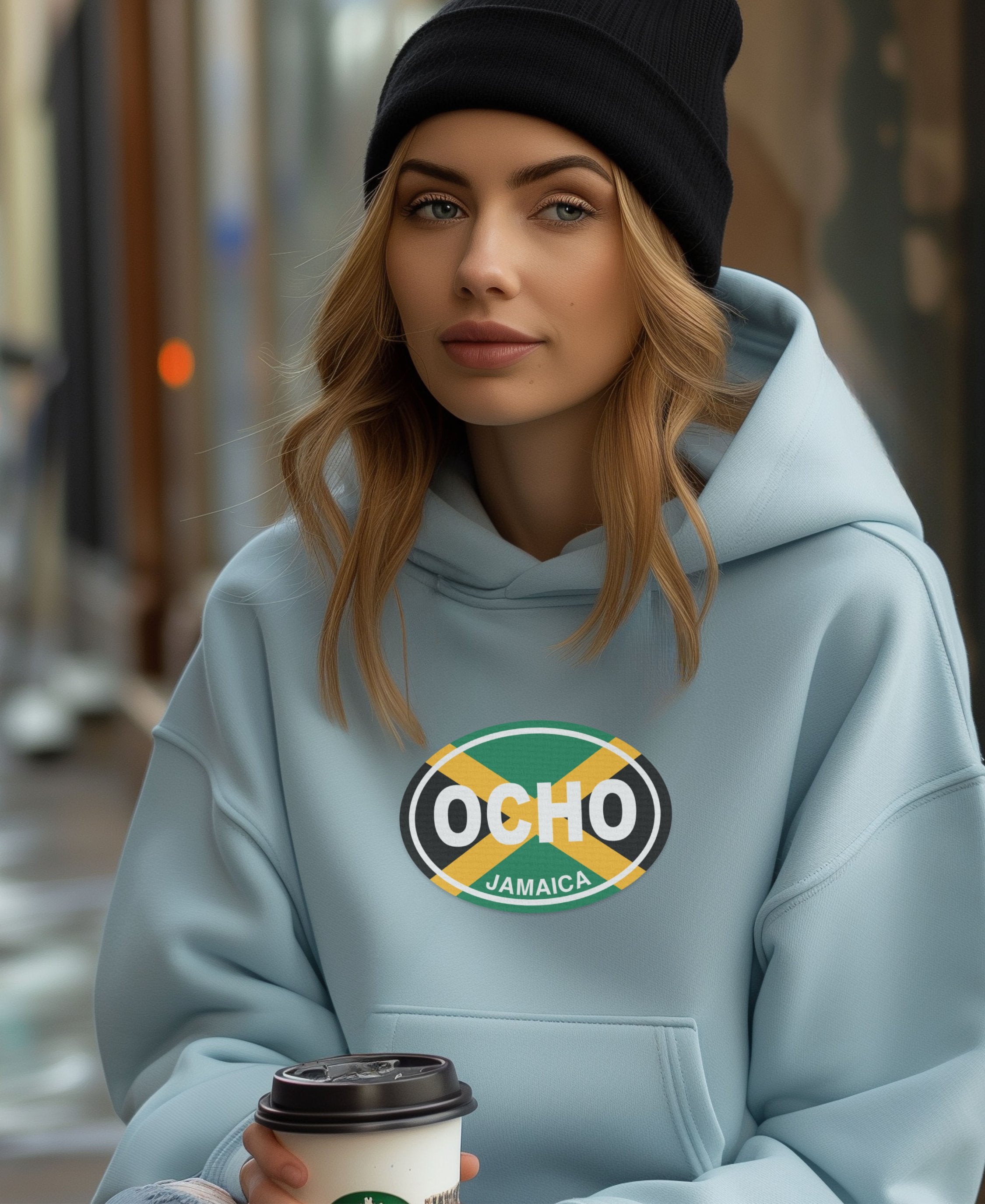 Ocho Rios Island Beats & Cool Breeze Womens Hoodie