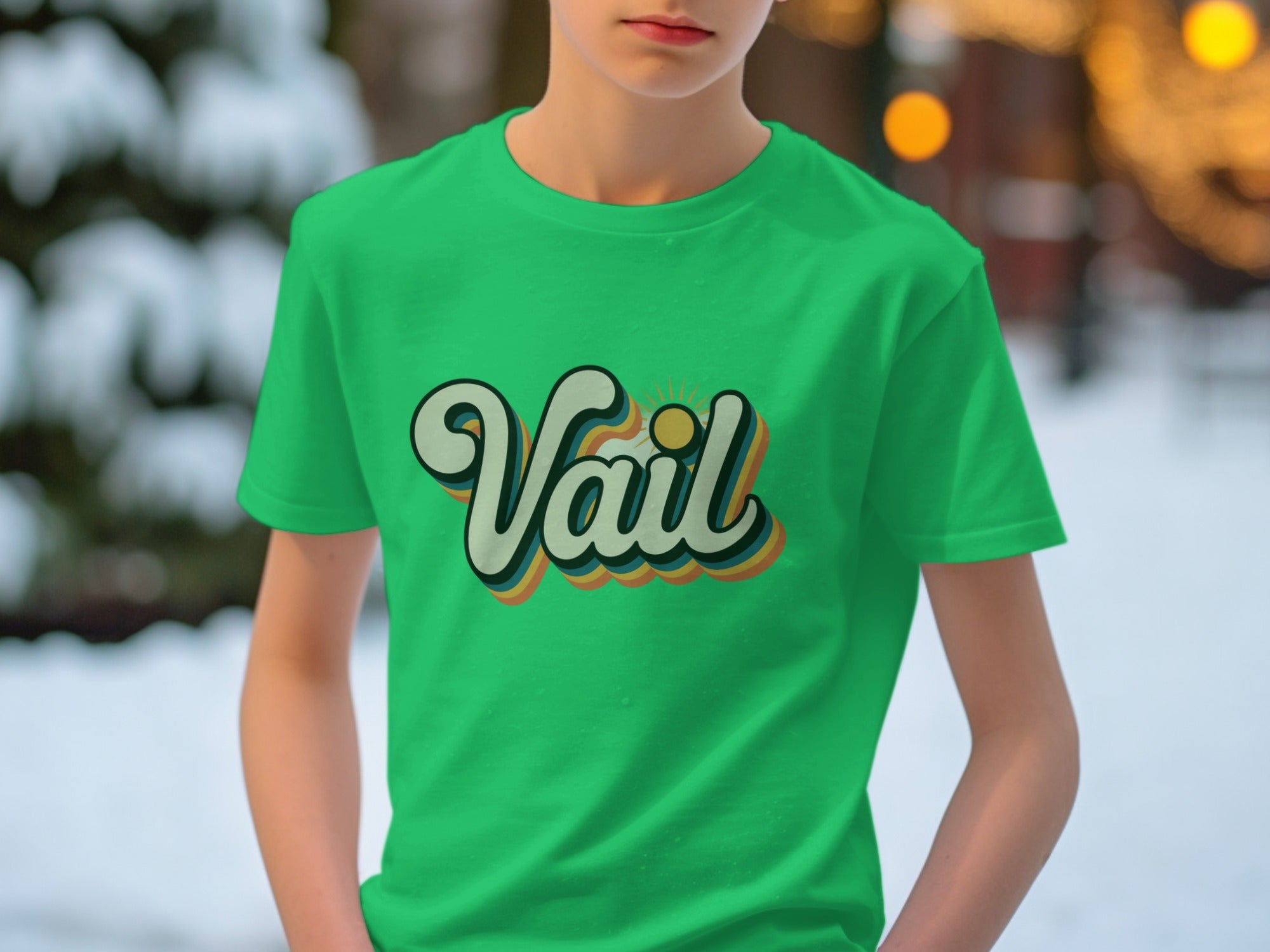 Vibrant Green Vail Graphic Tee Shirt product