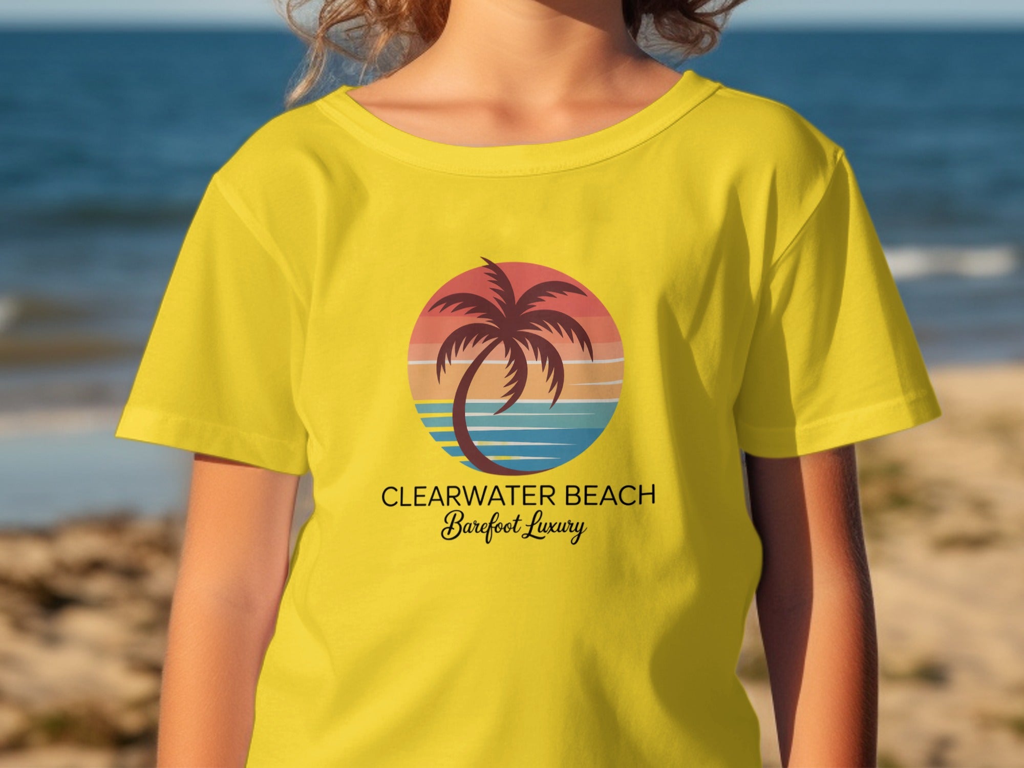 Clearwater Beach Barefoot Luxury graphic tee product type