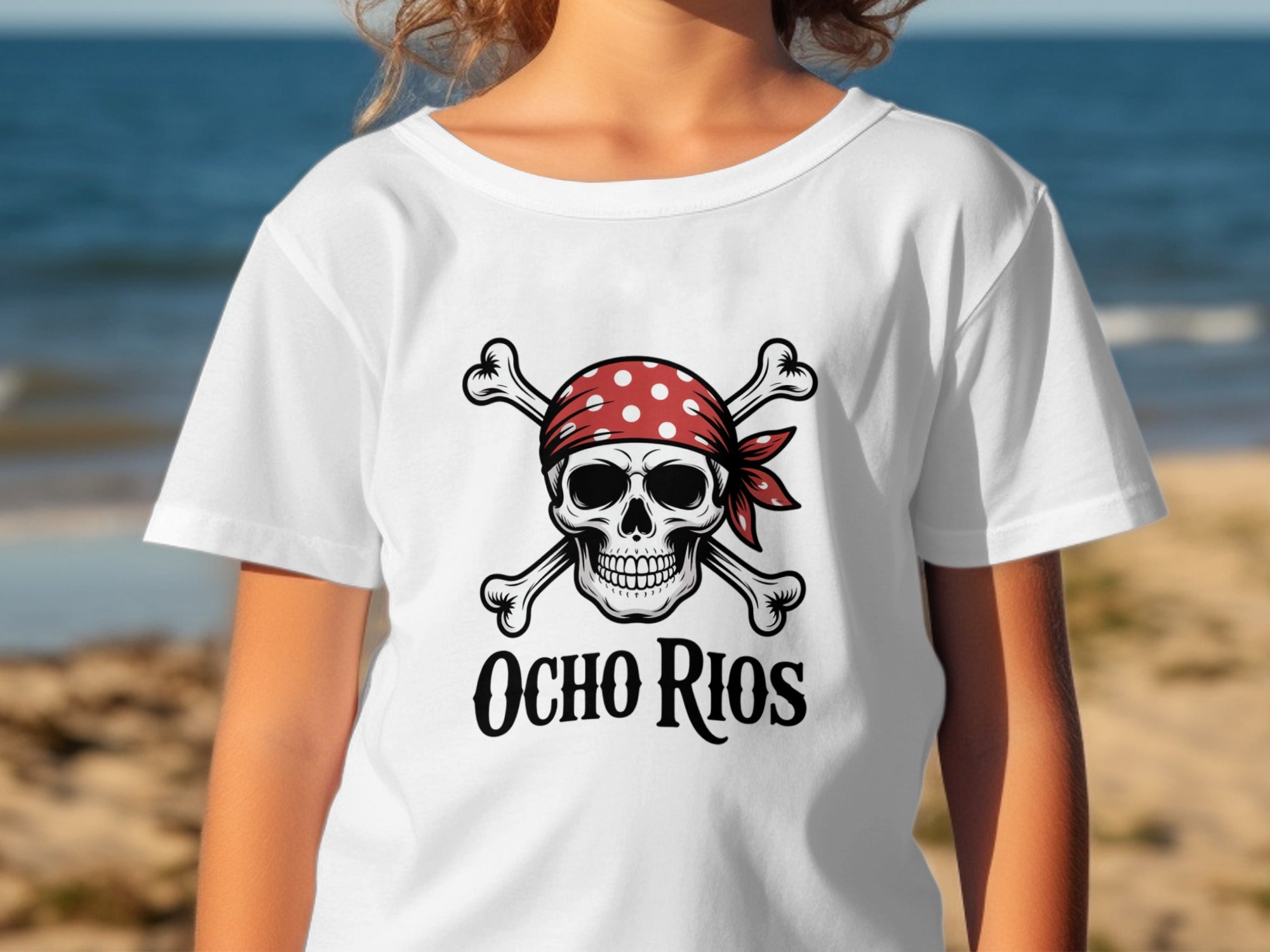 Pirate Skull Bandana Graphic Ocho Rios T-Shirt product type