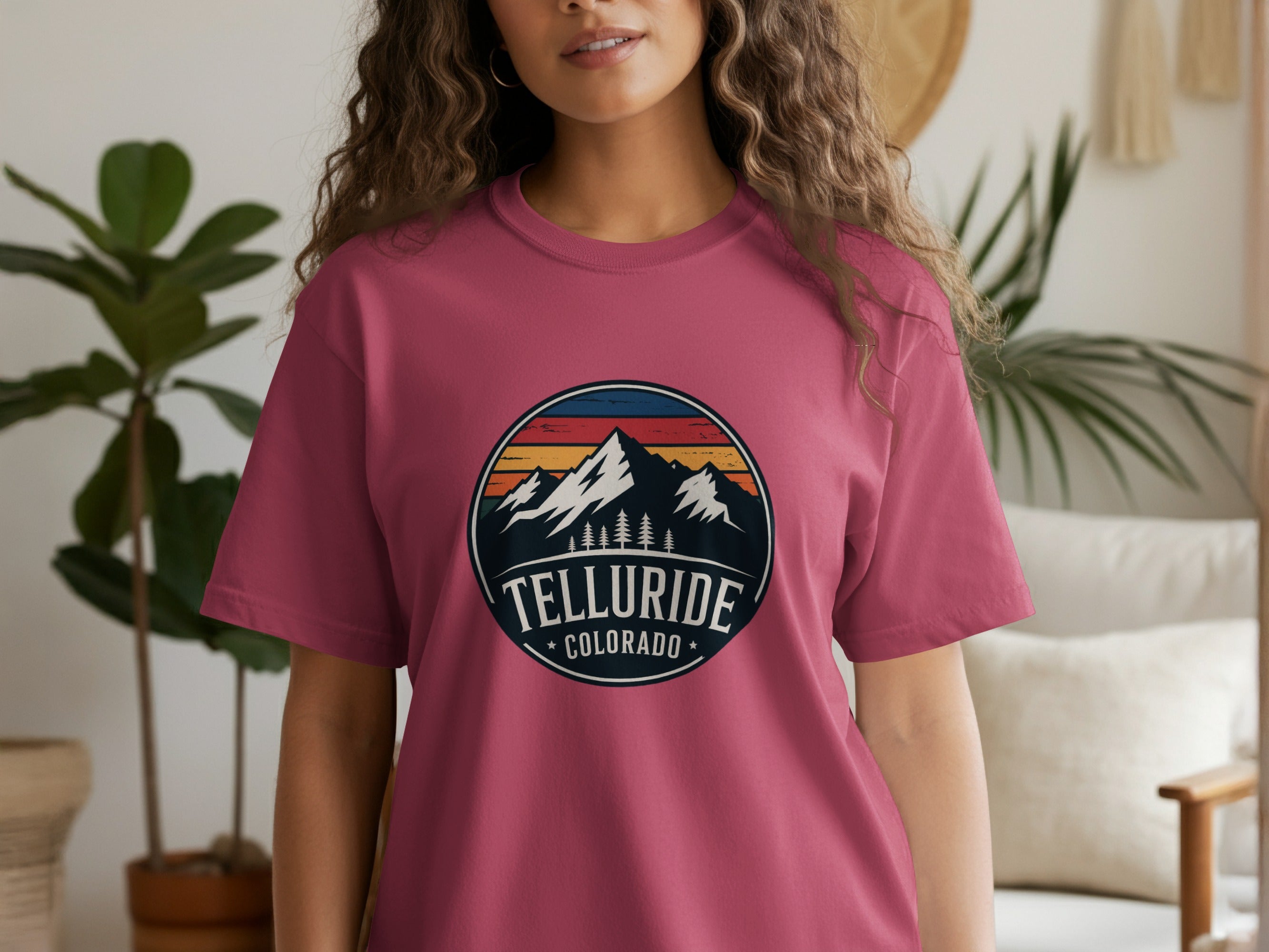 Telluride Colorado Mountains Graphic Print T-shirt product