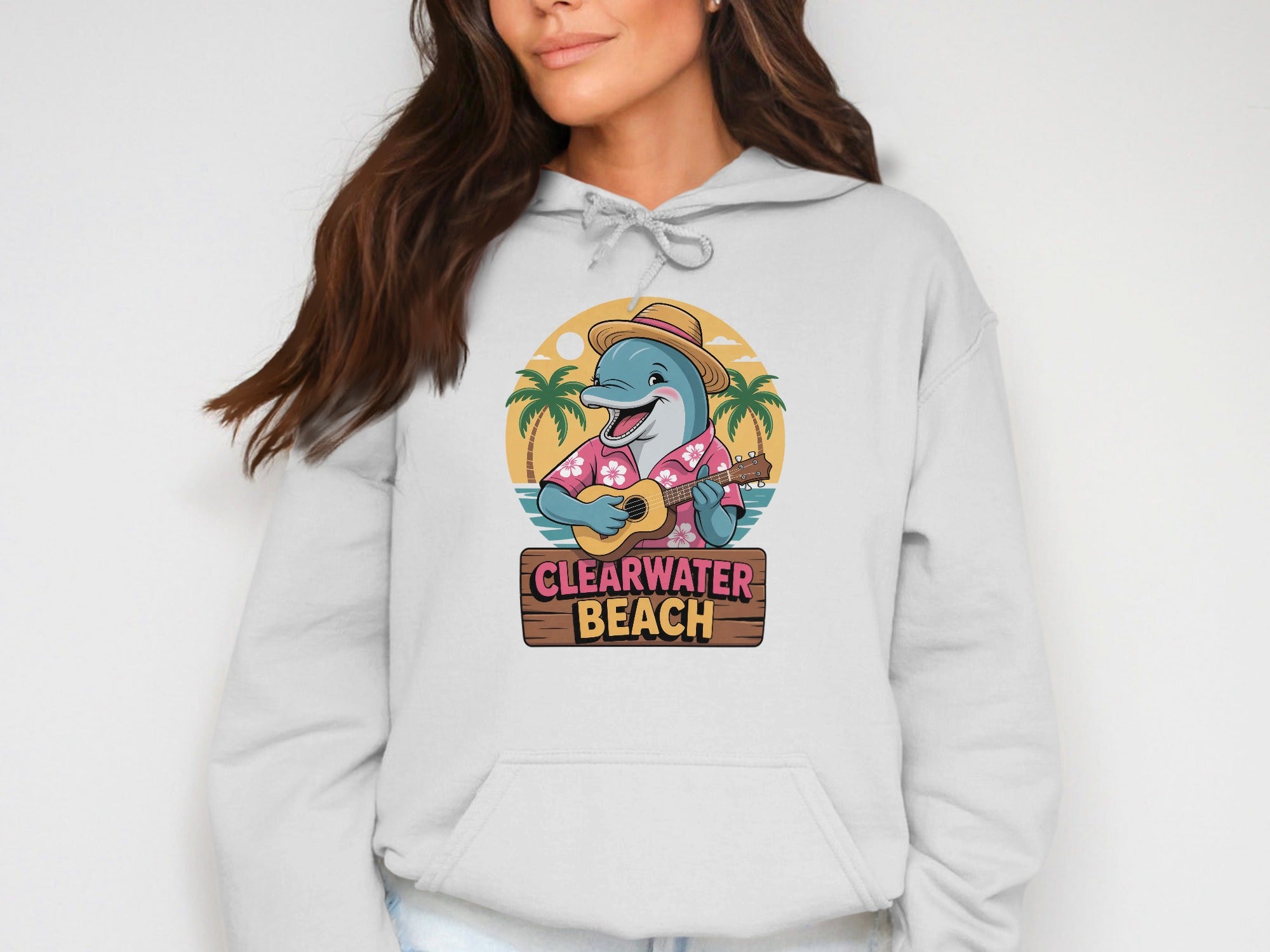 Clearwater Beach Dolphin Graphic Hoodie product