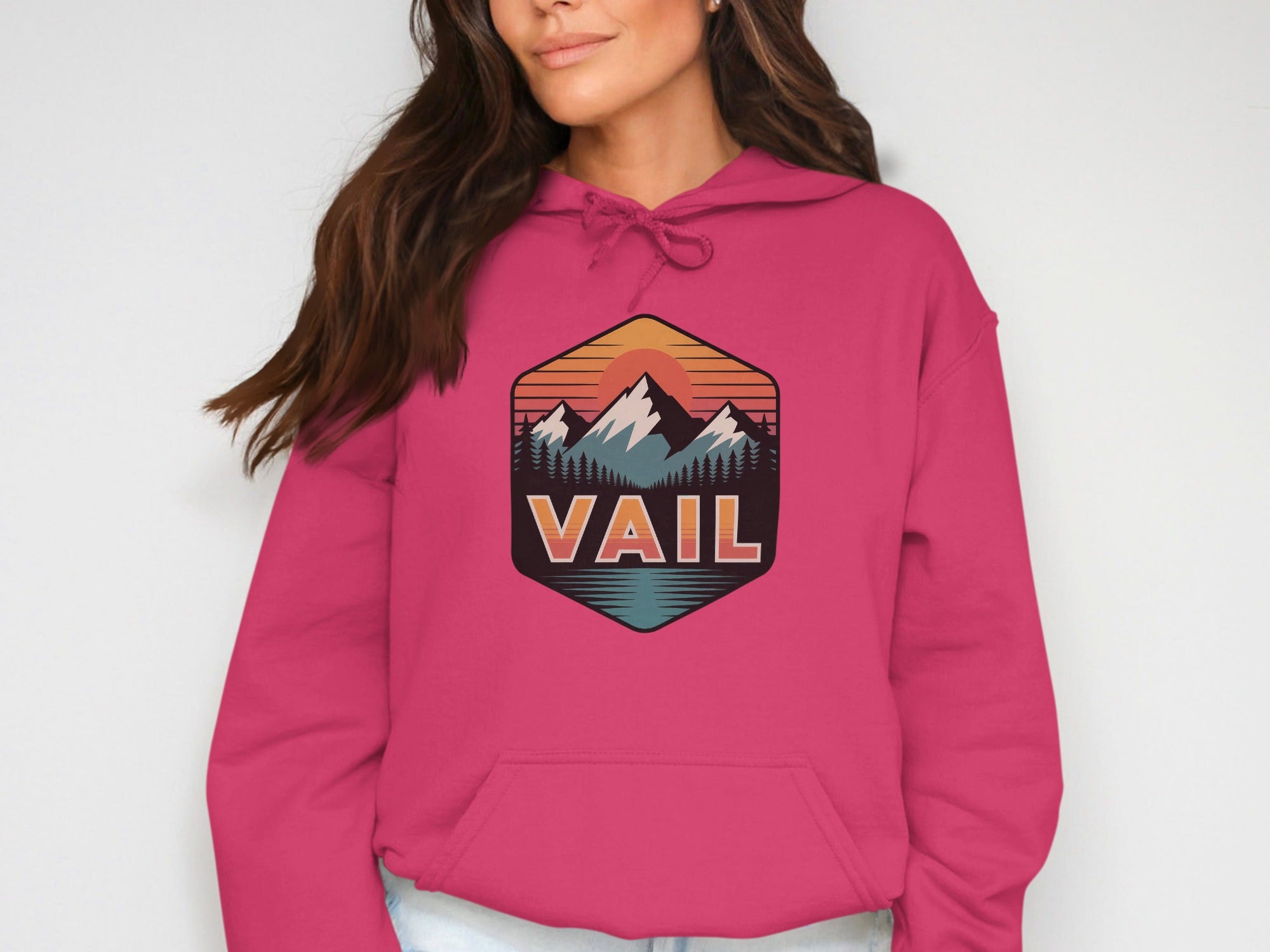 Vail Mountain Sunset Graphic Womens Hoodie product