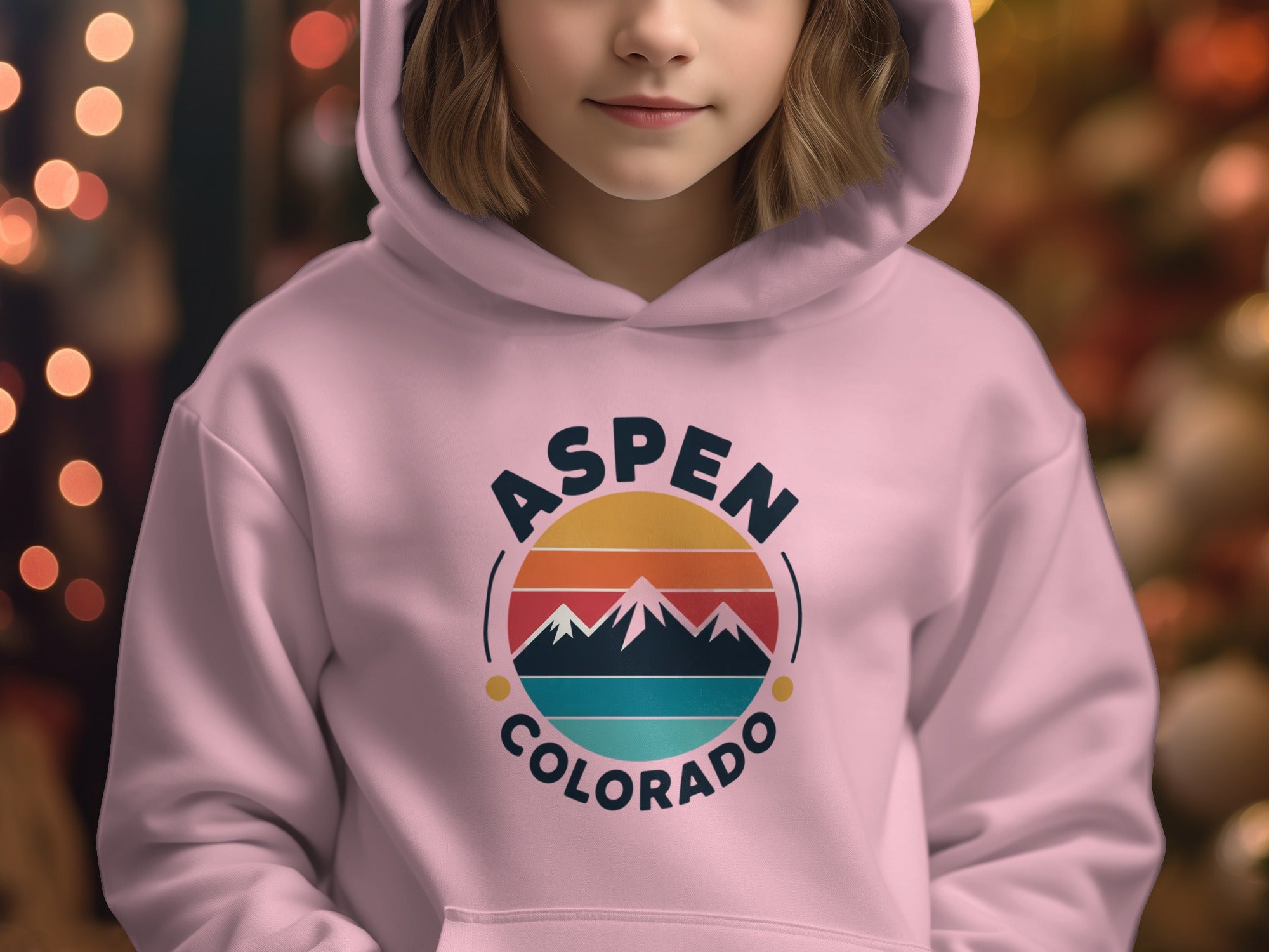Aspen Colorado Hoodie with Mountain Design
