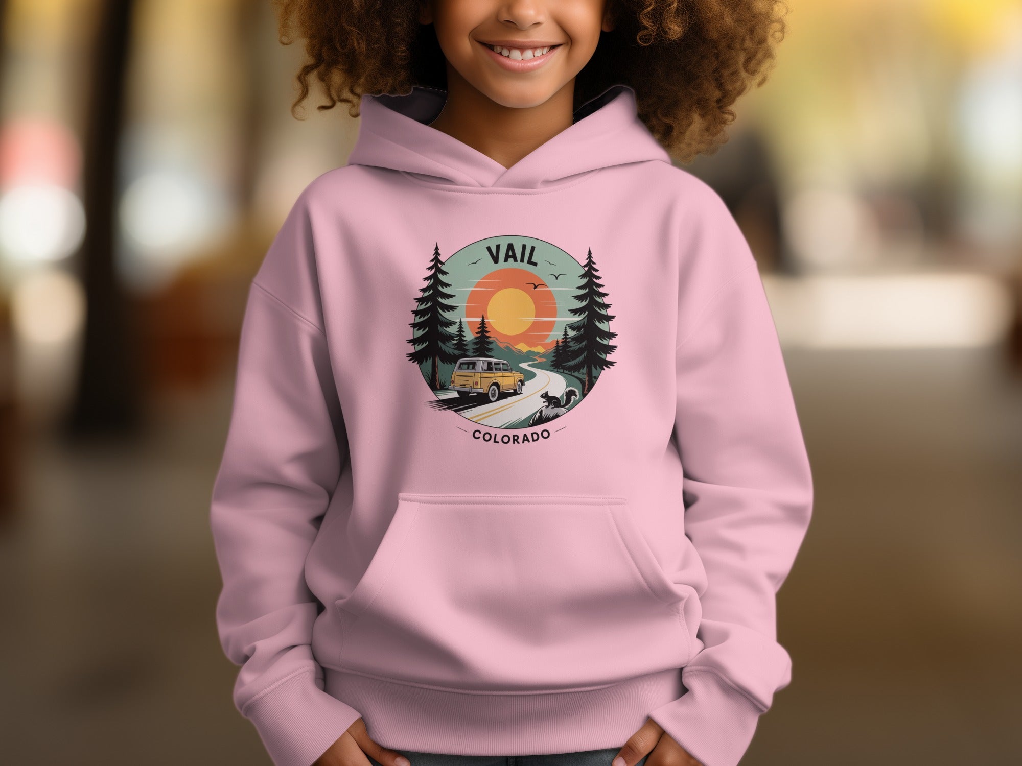 Vail Colorado Hoodie with Scenic Sunset Graphic product