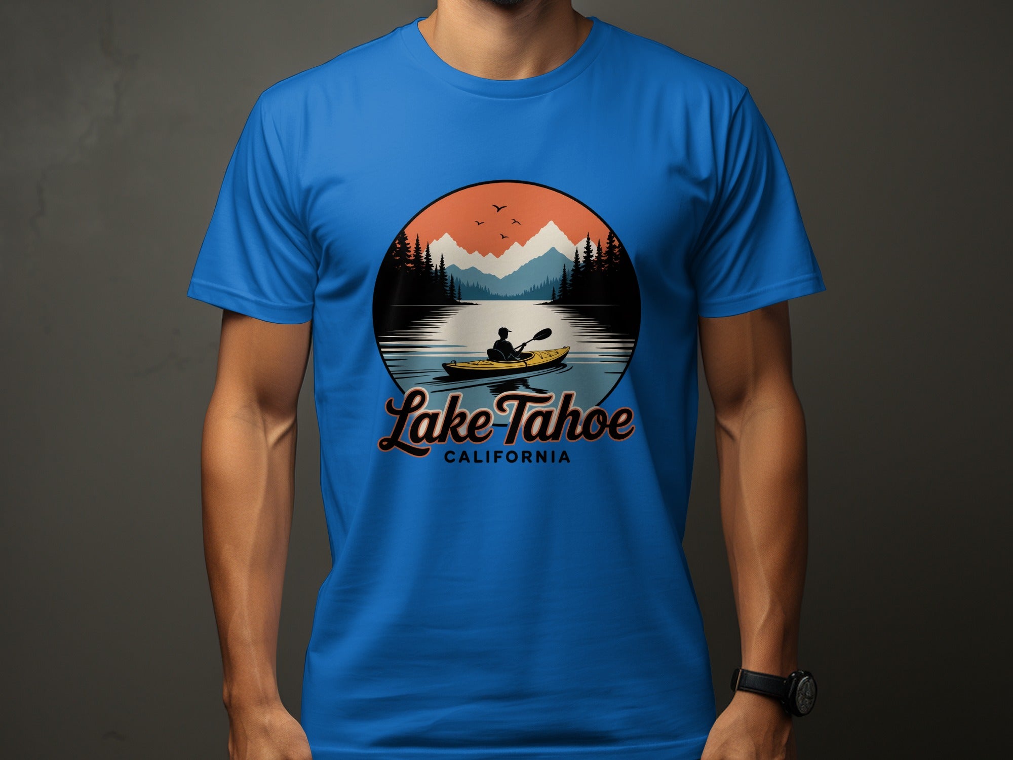 Lake Tahoe California Kayaking Design T-shirt product