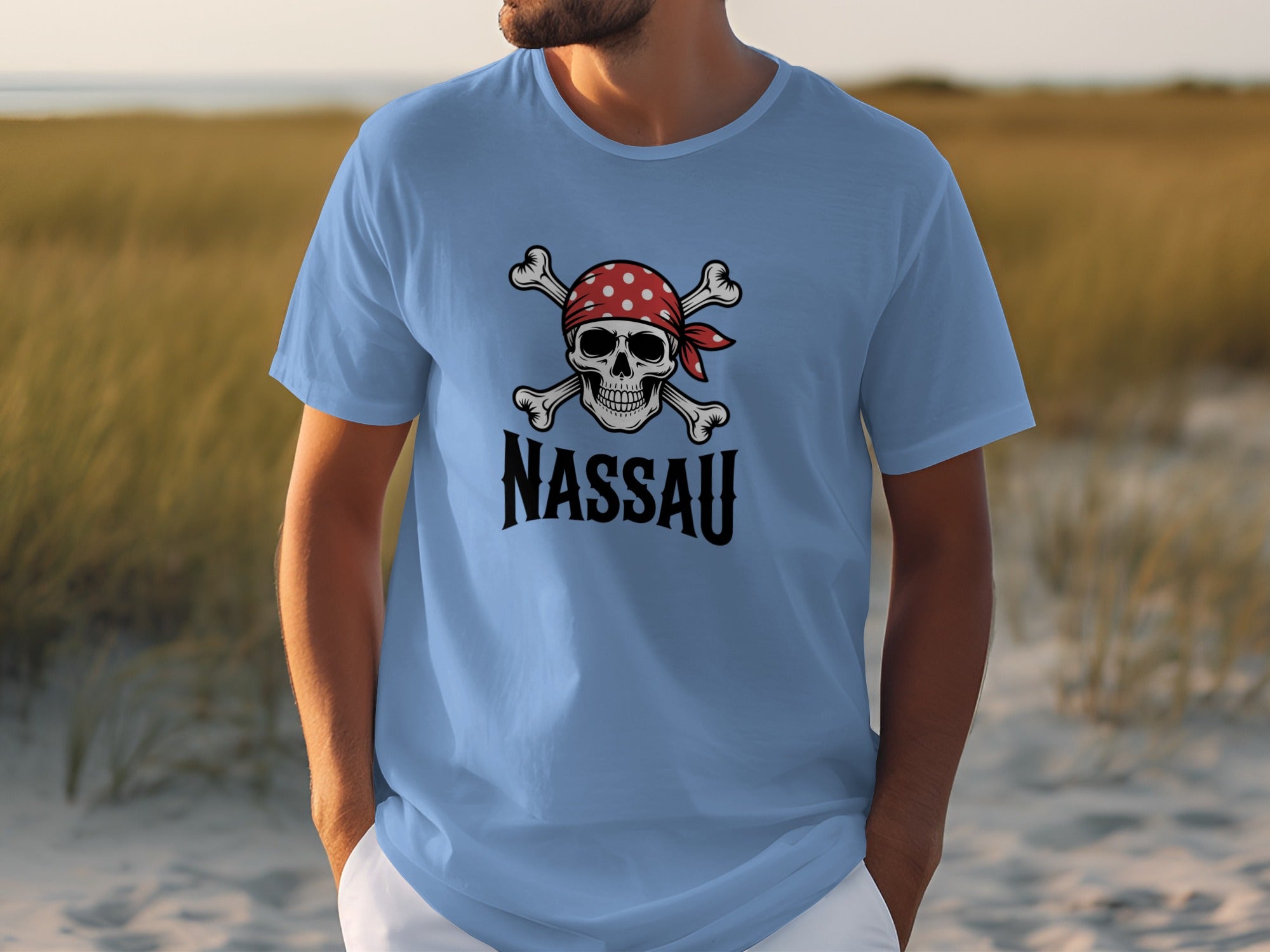 Nassau Pirate Skull Crossbones Graphic T-shirt product