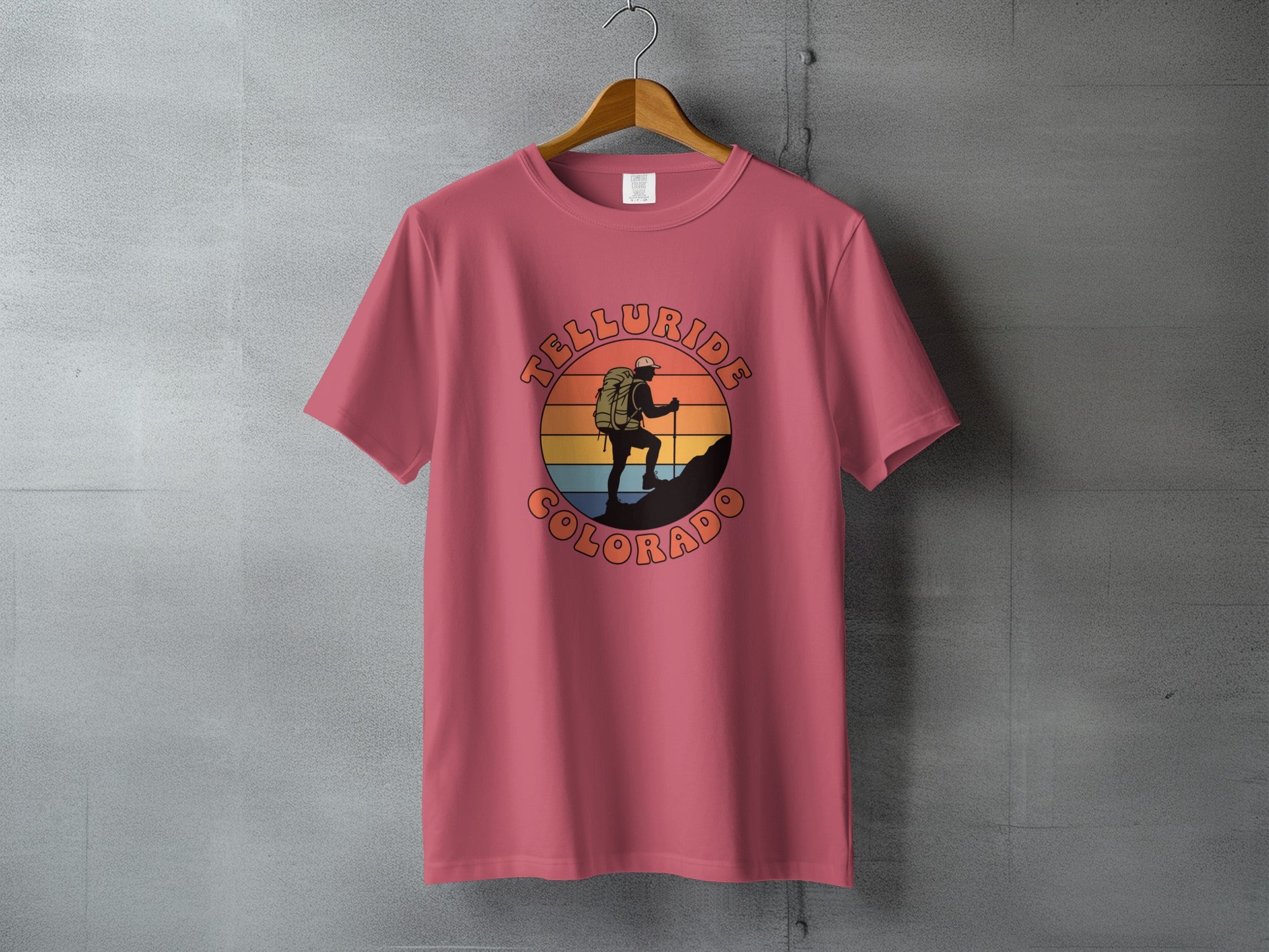Telluride Colorado Sunset Design Hiking T-Shirt