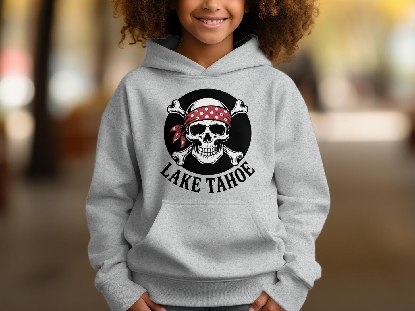 Lake Tahoe Skull and Crossbones Graphic Hoodie product