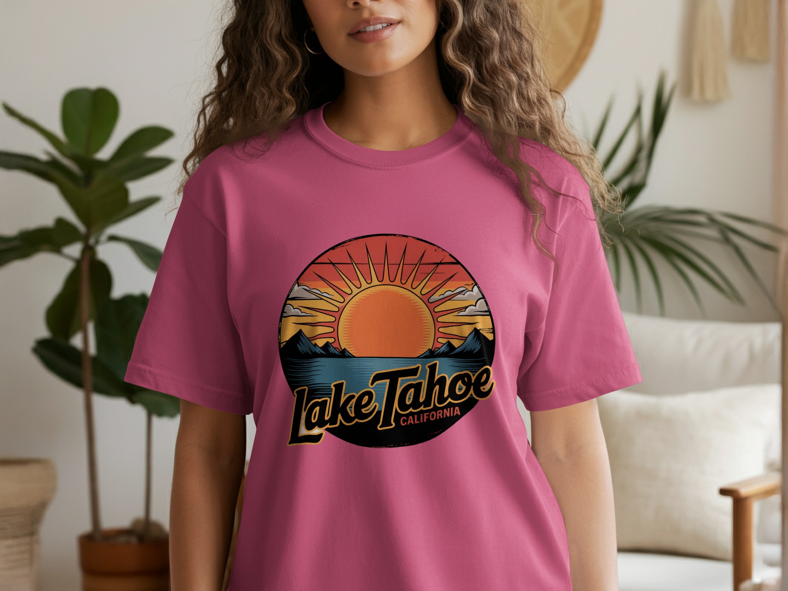 Lake Tahoe California Sunset Graphic T-shirt product type