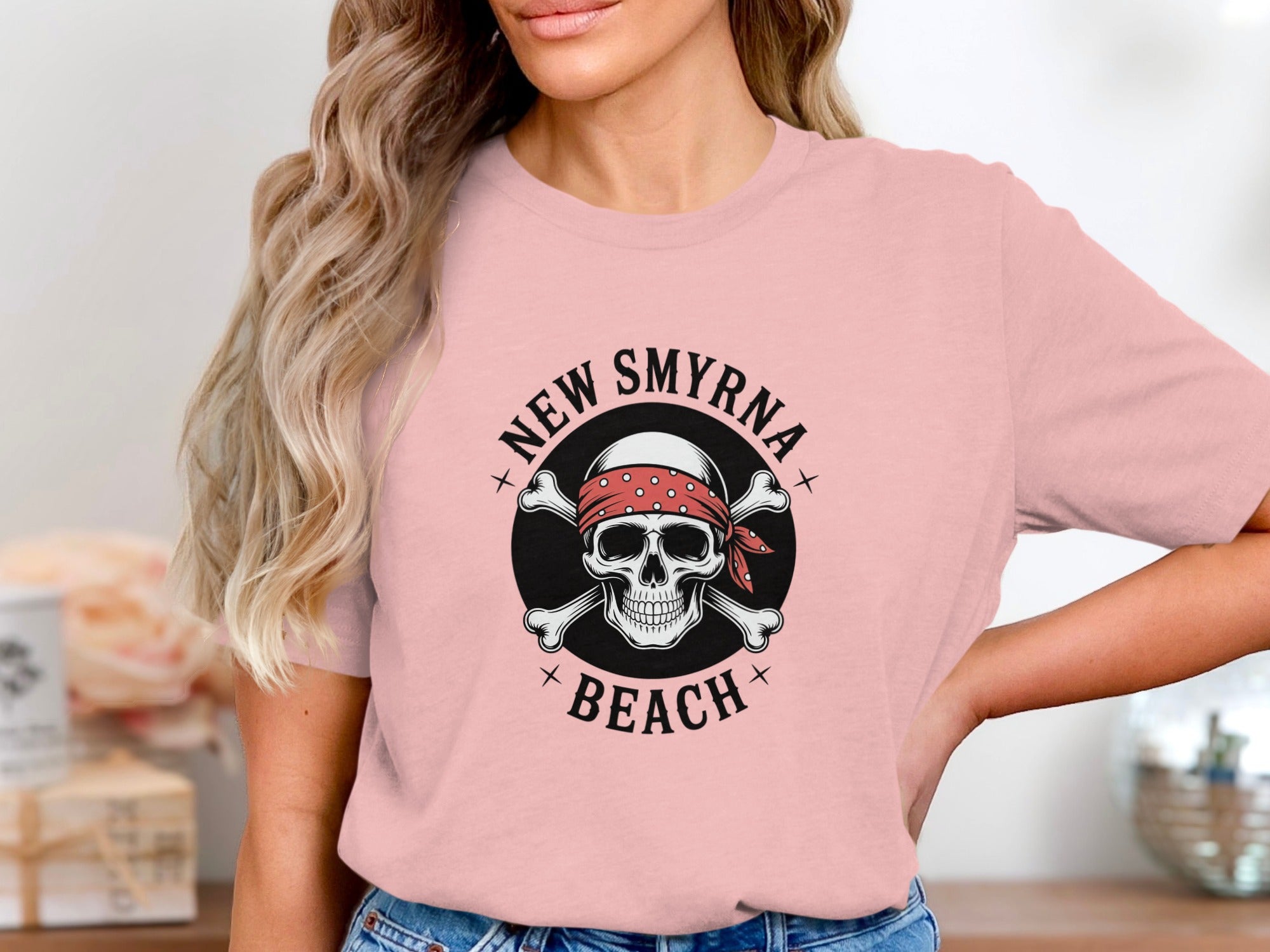 New Smyrna Beach Skull Graphic Women's T-Shirt