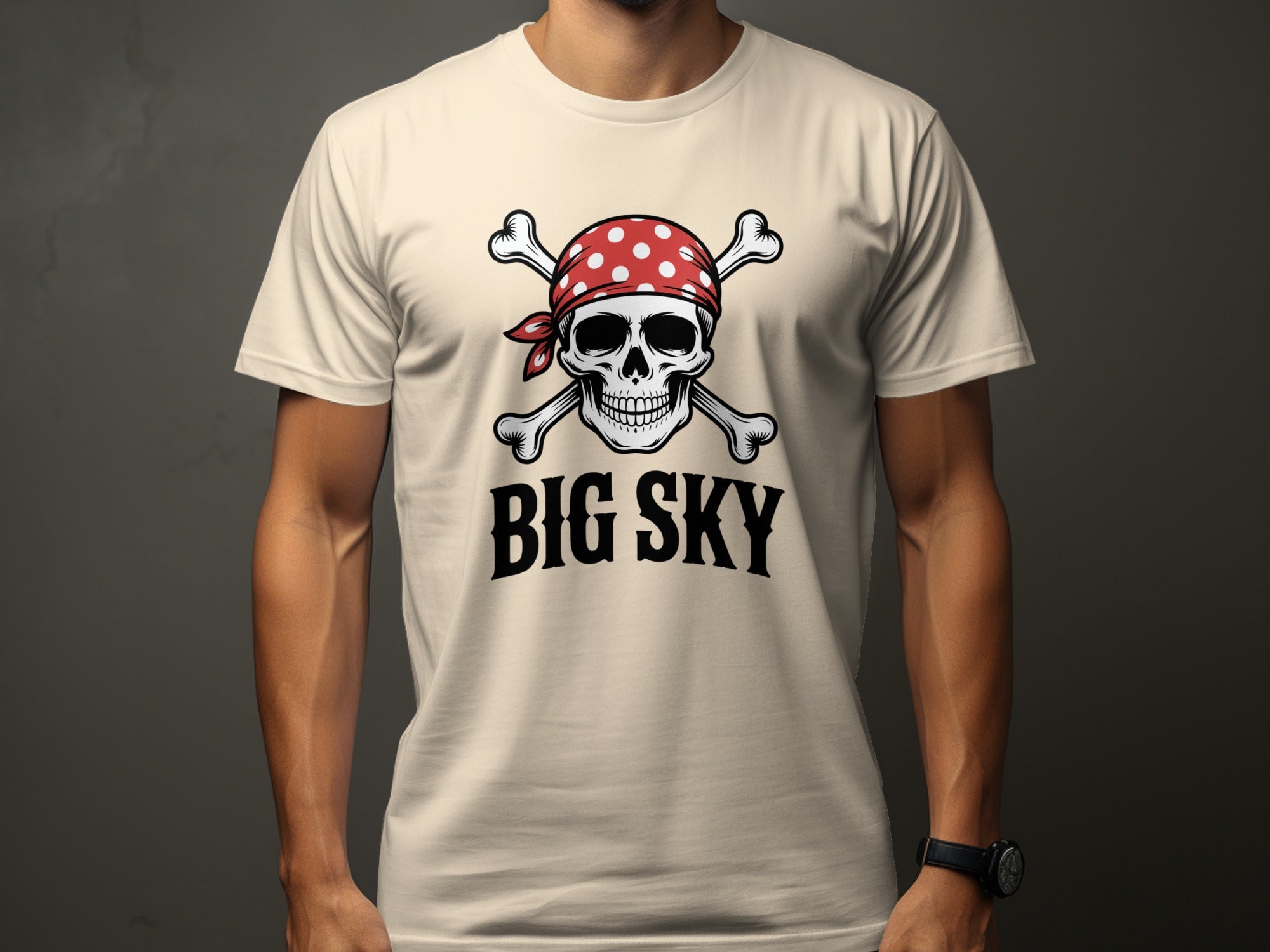 Big Sky Pirate Skull and Crossbones T-Shirt product