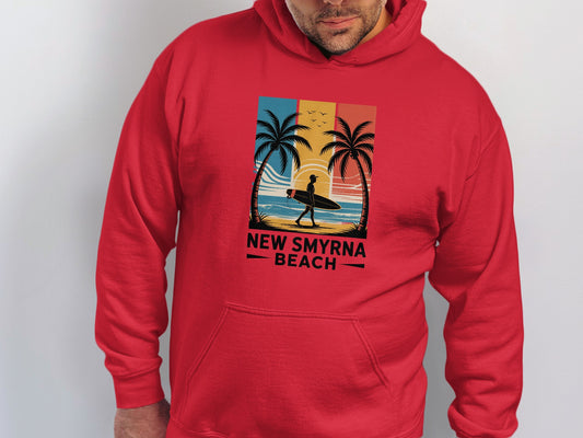 New Smyrna Beach Surfing Print Hoodie product