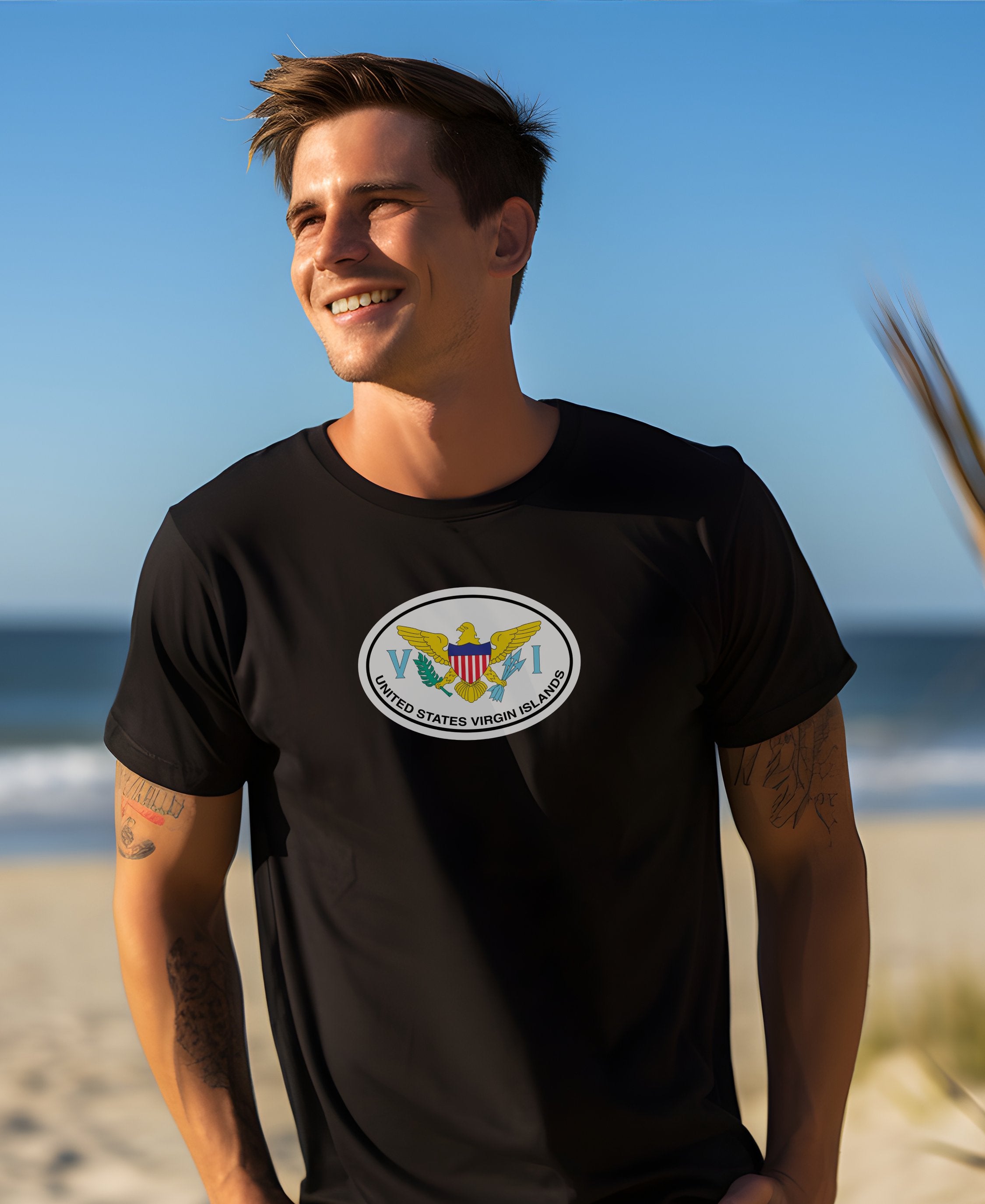 USVI Mens T-Shirt – Rugged Look for USVI Charter Yacht Show Week