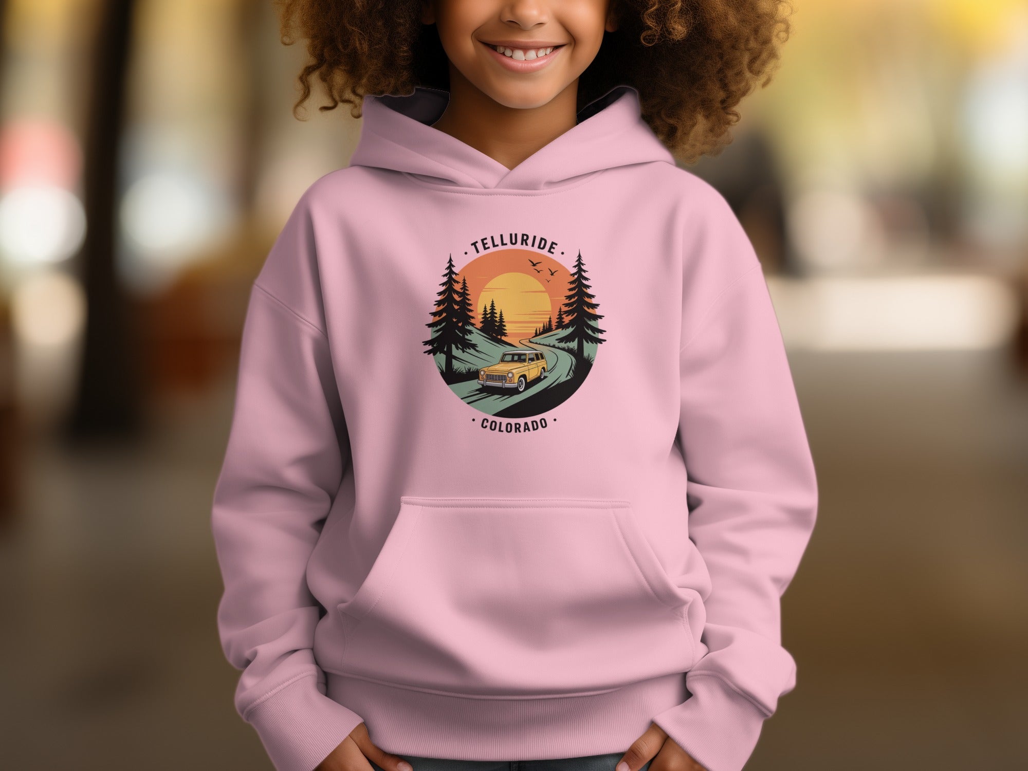 Telluride Colorado Scenic Sunset Hoodie for Kids