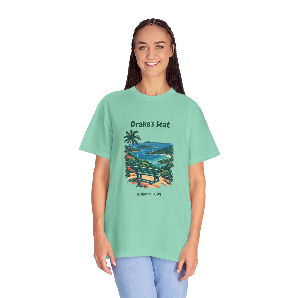 Drake's Seat St. Thomas USVI Comfort Colors 1717 T-Shirt