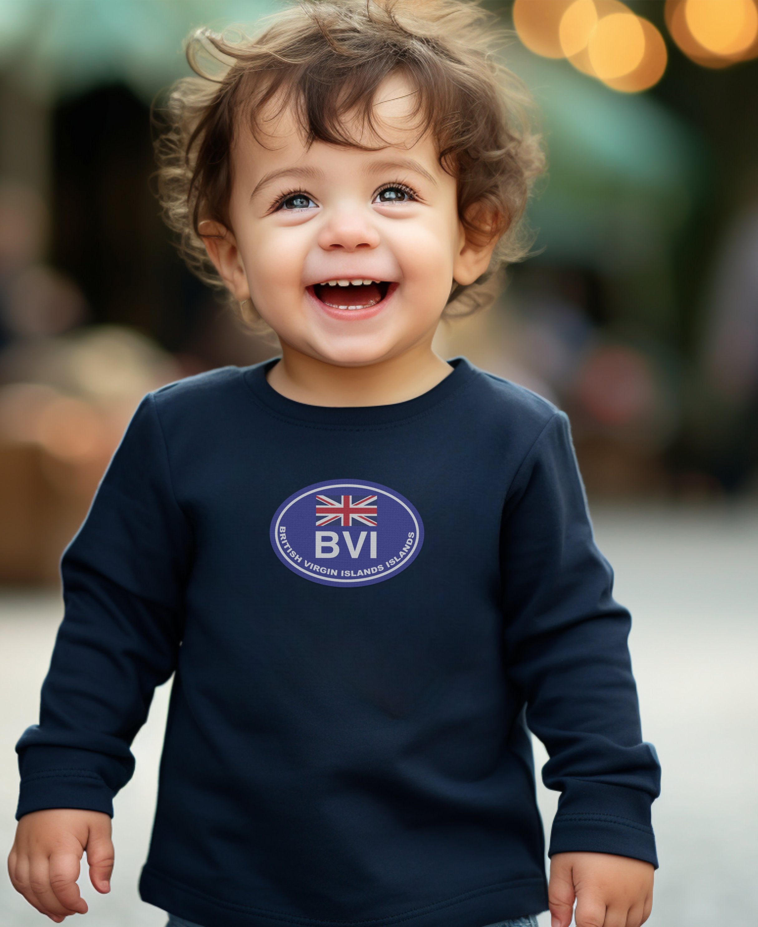 BVI sailing calm waters around Tortola Toddler Long Sleeve T-Shirt
