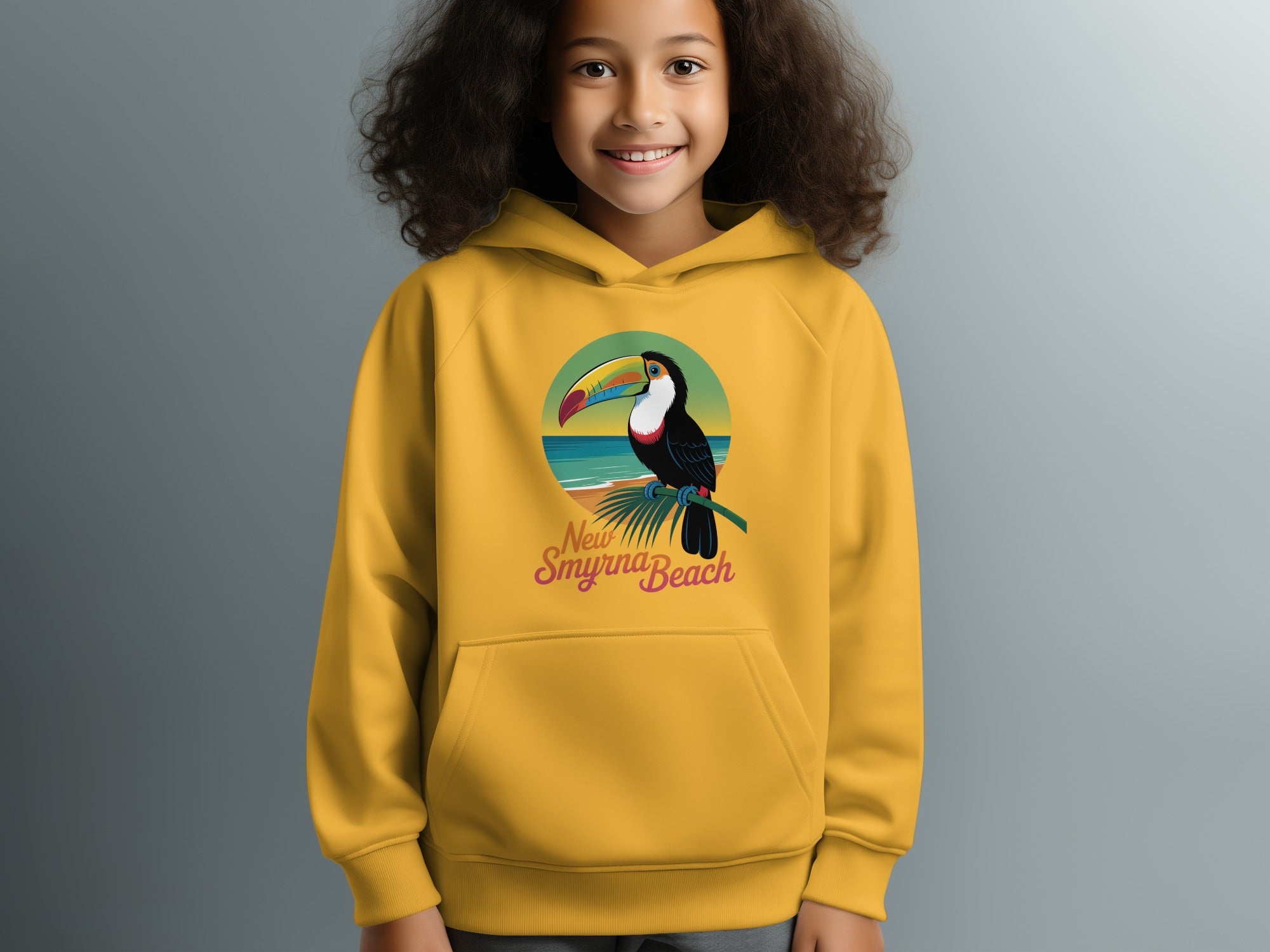 New Smyrna Beach Toucan Yellow Hoodie product type