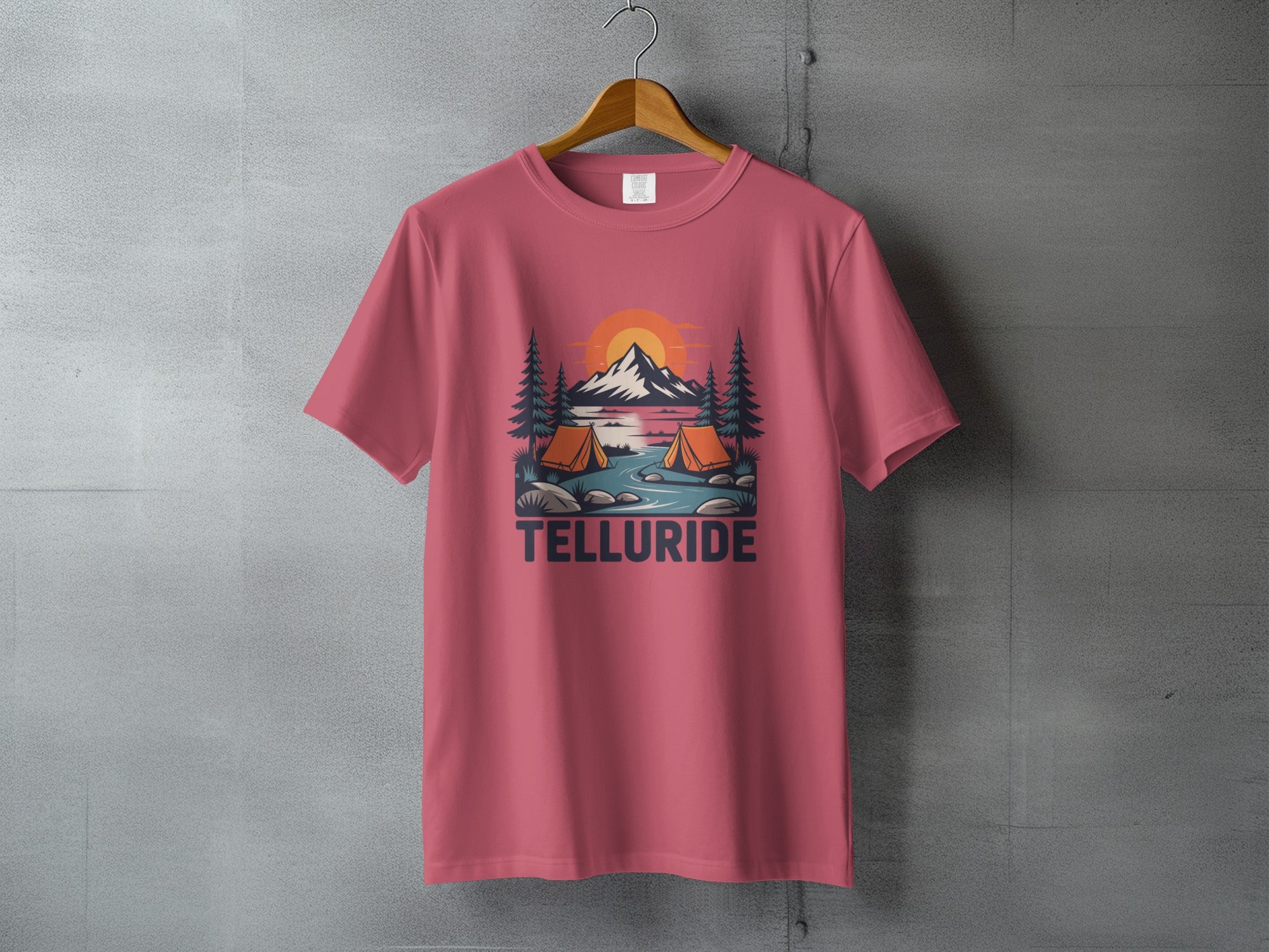 Sunset Camping Scene Telluride T-shirt